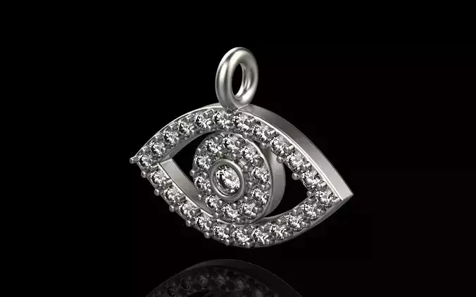 Eye pendant model 360 3D print model