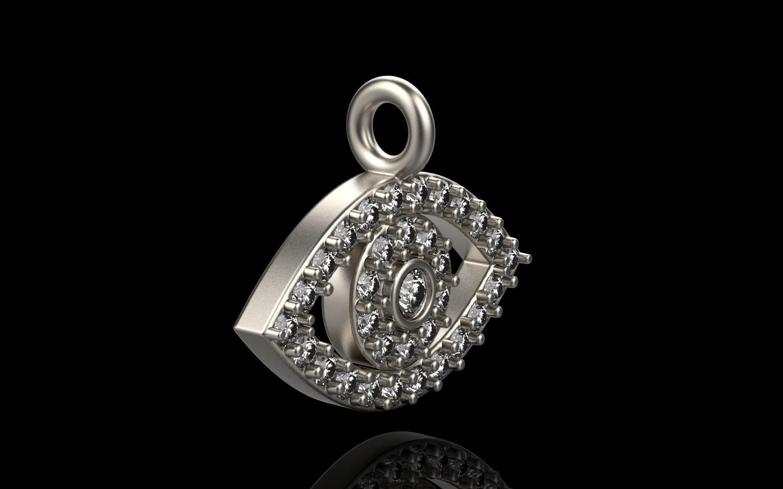 Eye pendant model 360 3D print model_25