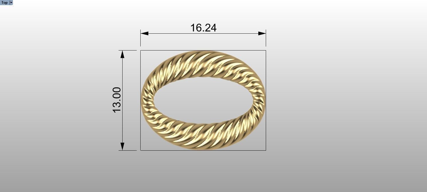 Crochet pattern Chain link Necklace light weight 3D print model_7