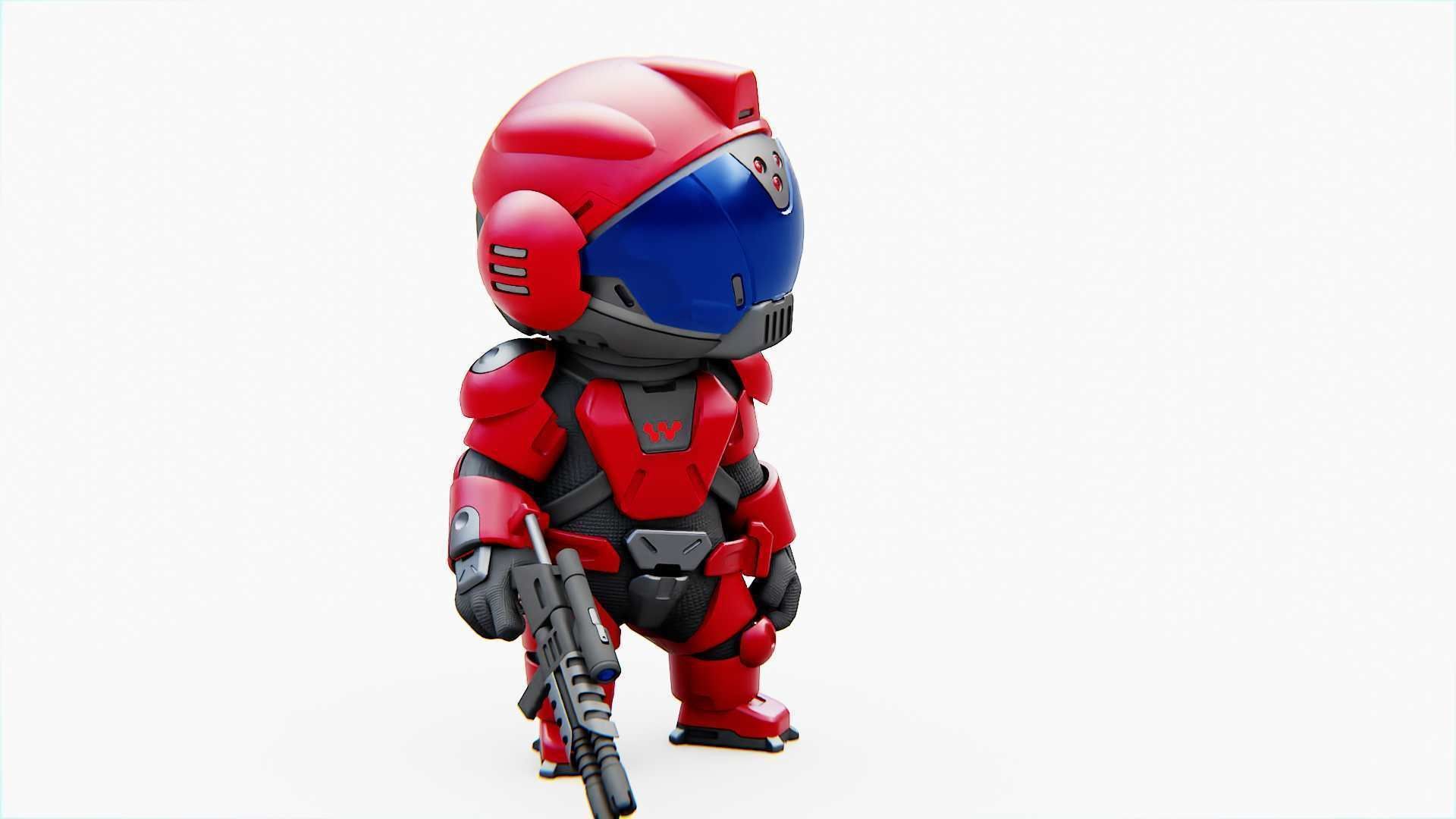 TOON TROOPER BCC-4  RIGGED 3D model_10