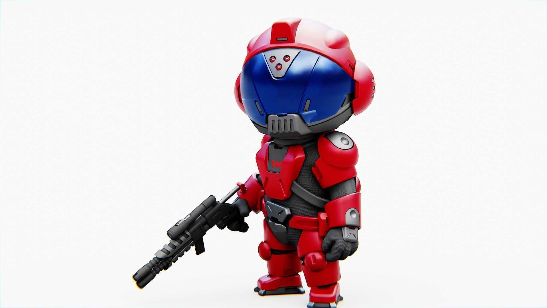 TOON TROOPER BCC-4  RIGGED 3D model_1