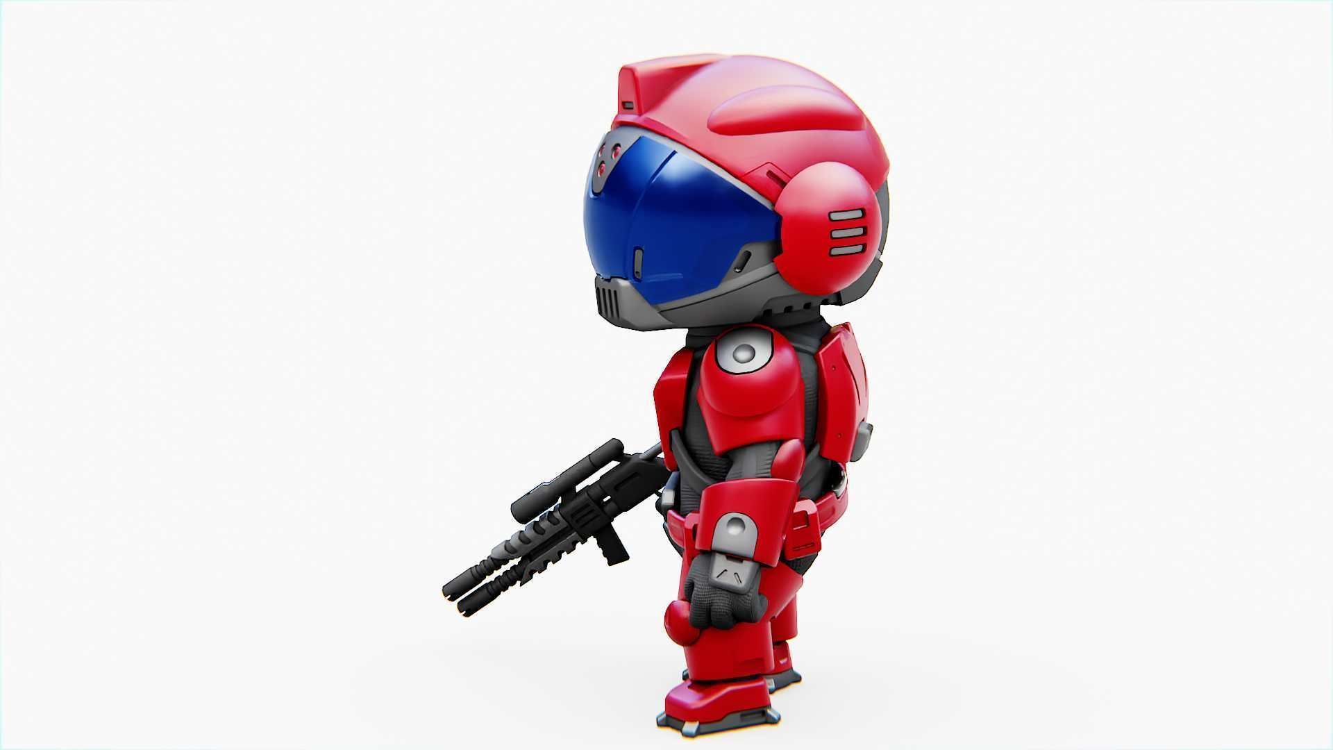 TOON TROOPER BCC-4  RIGGED 3D model_3