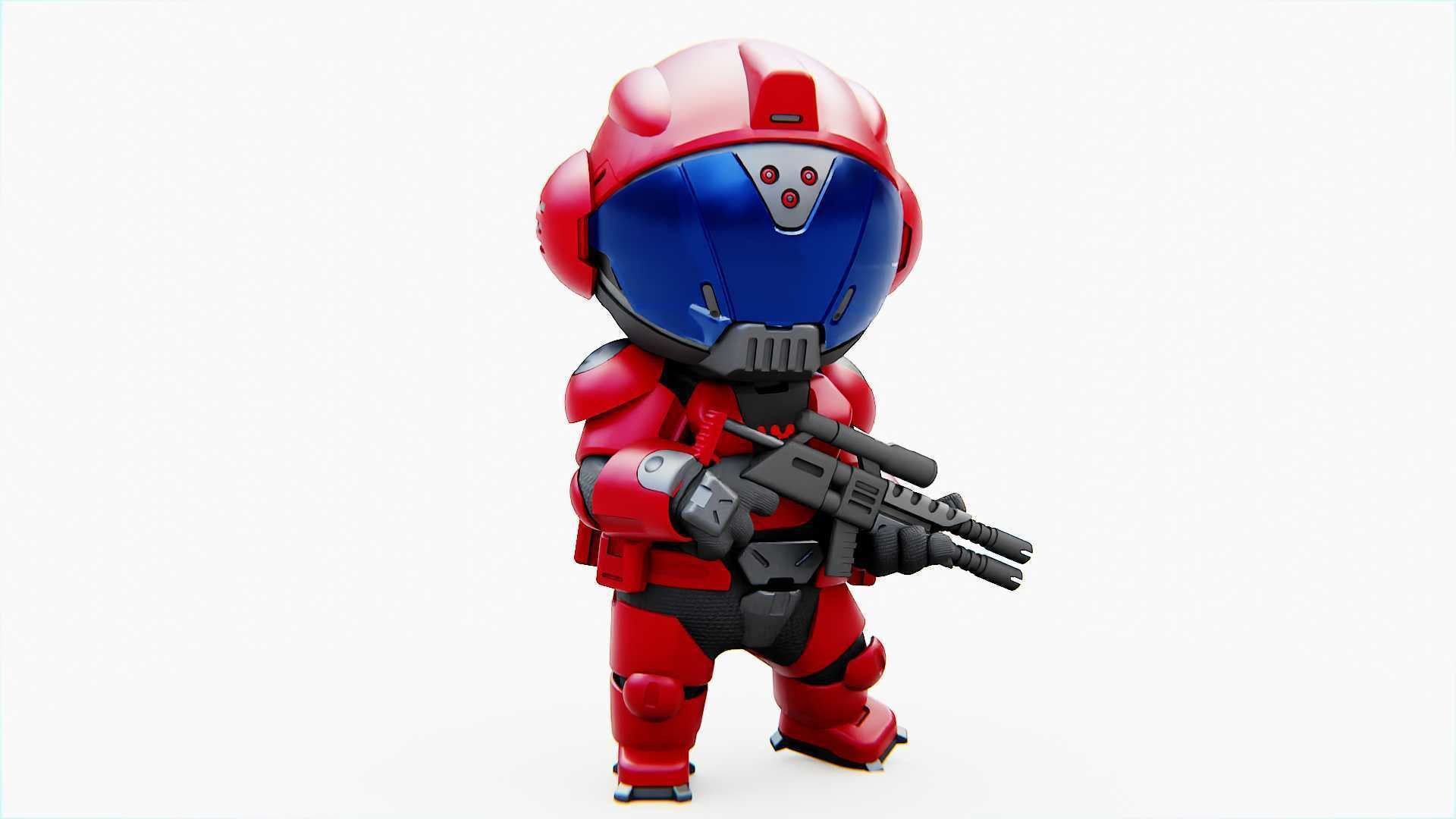 TOON TROOPER BCC-4  RIGGED 3D model_26