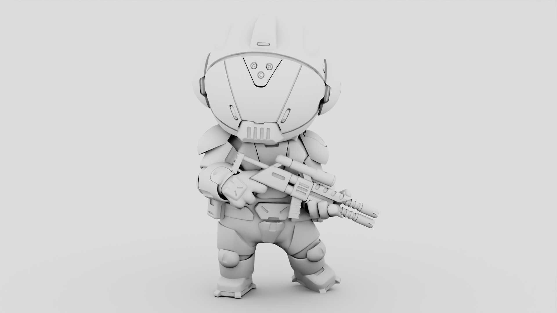 TOON TROOPER BCC-4  RIGGED 3D model_35