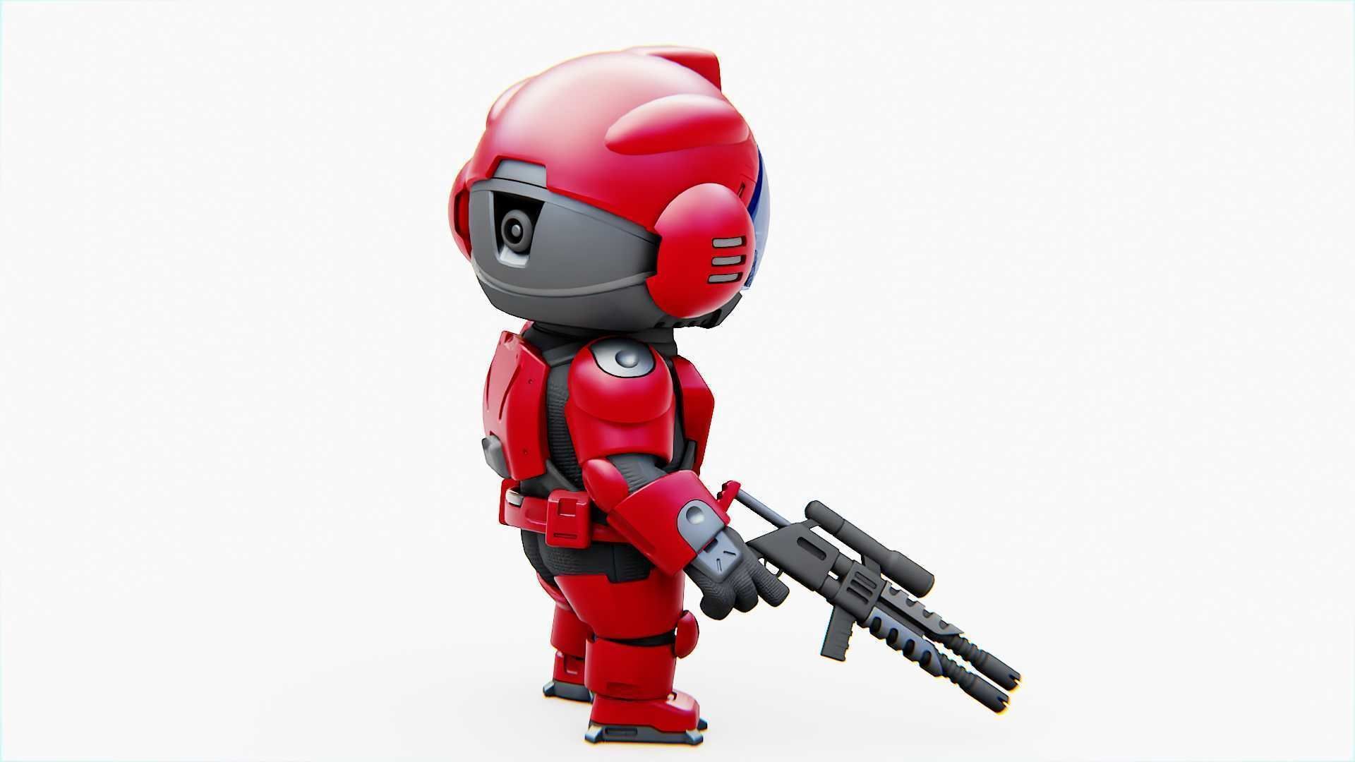 TOON TROOPER BCC-4  RIGGED 3D model_8