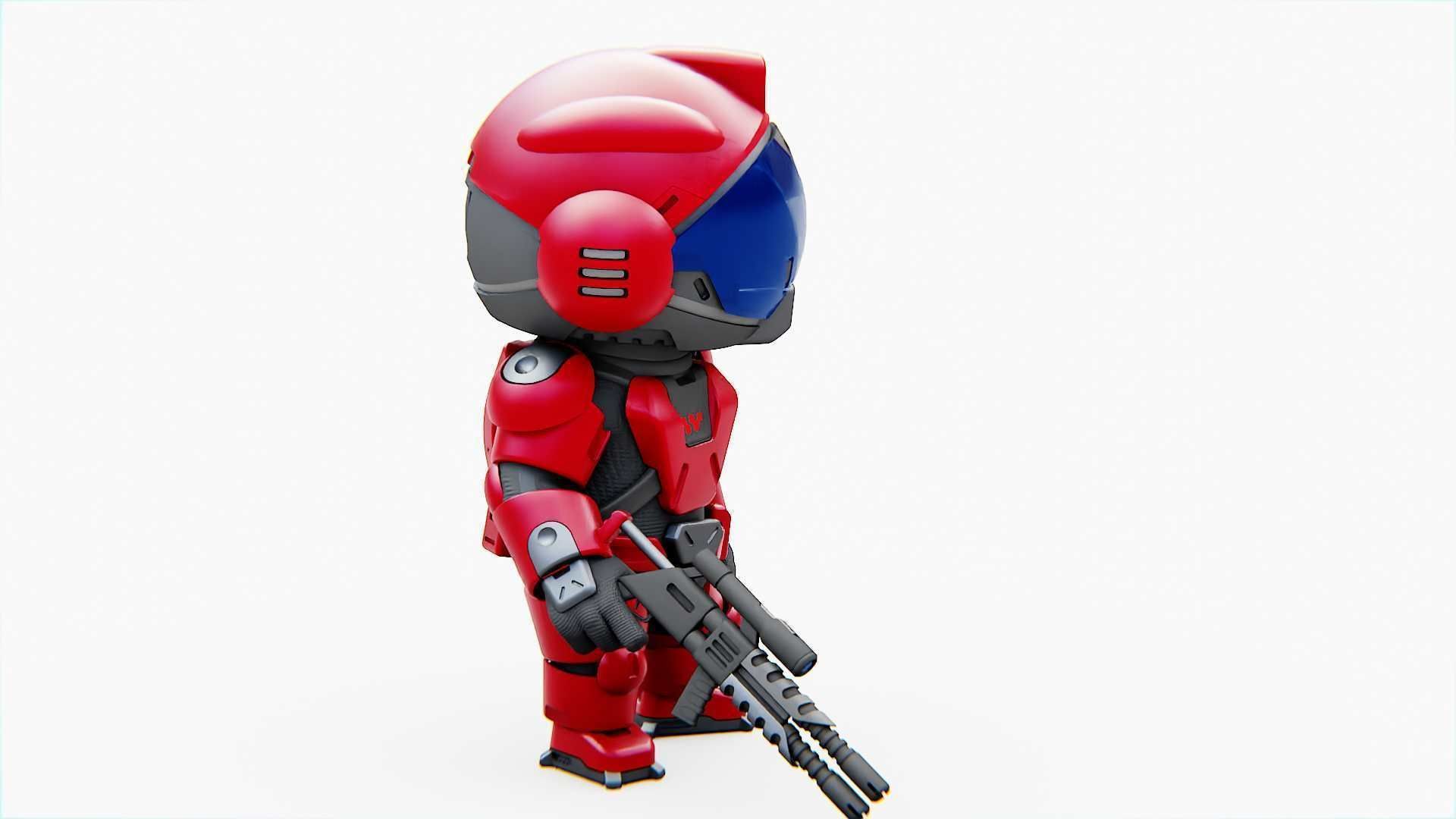 TOON TROOPER BCC-4  RIGGED 3D model_9