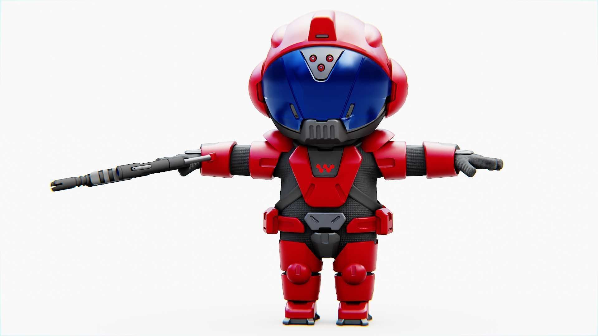 TOON TROOPER BCC-4  RIGGED 3D model_28