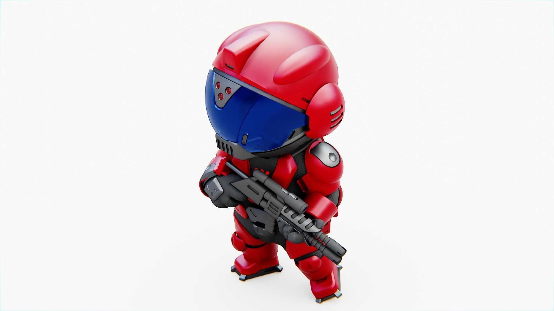 TOON TROOPER BCC-4  RIGGED 3D model_27