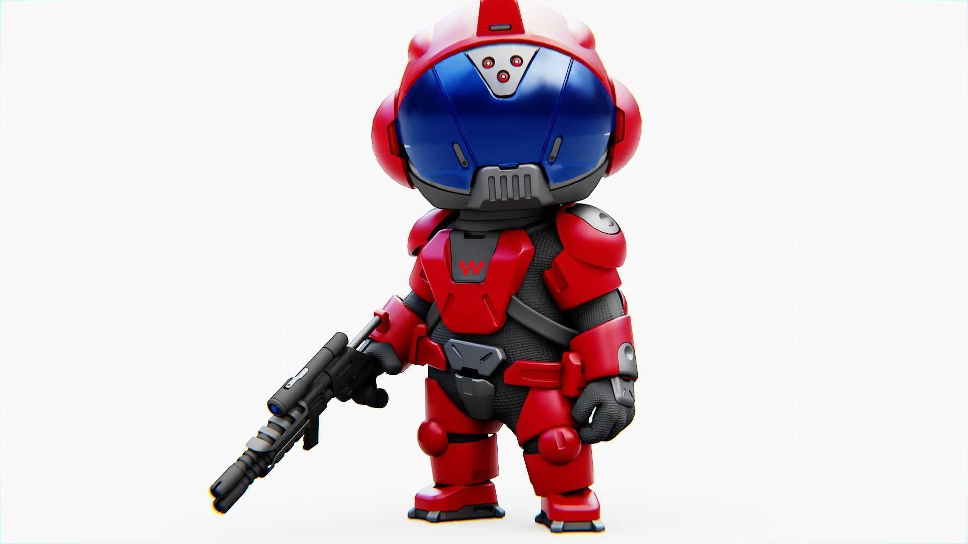 TOON TROOPER BCC-4  RIGGED 3D model_19