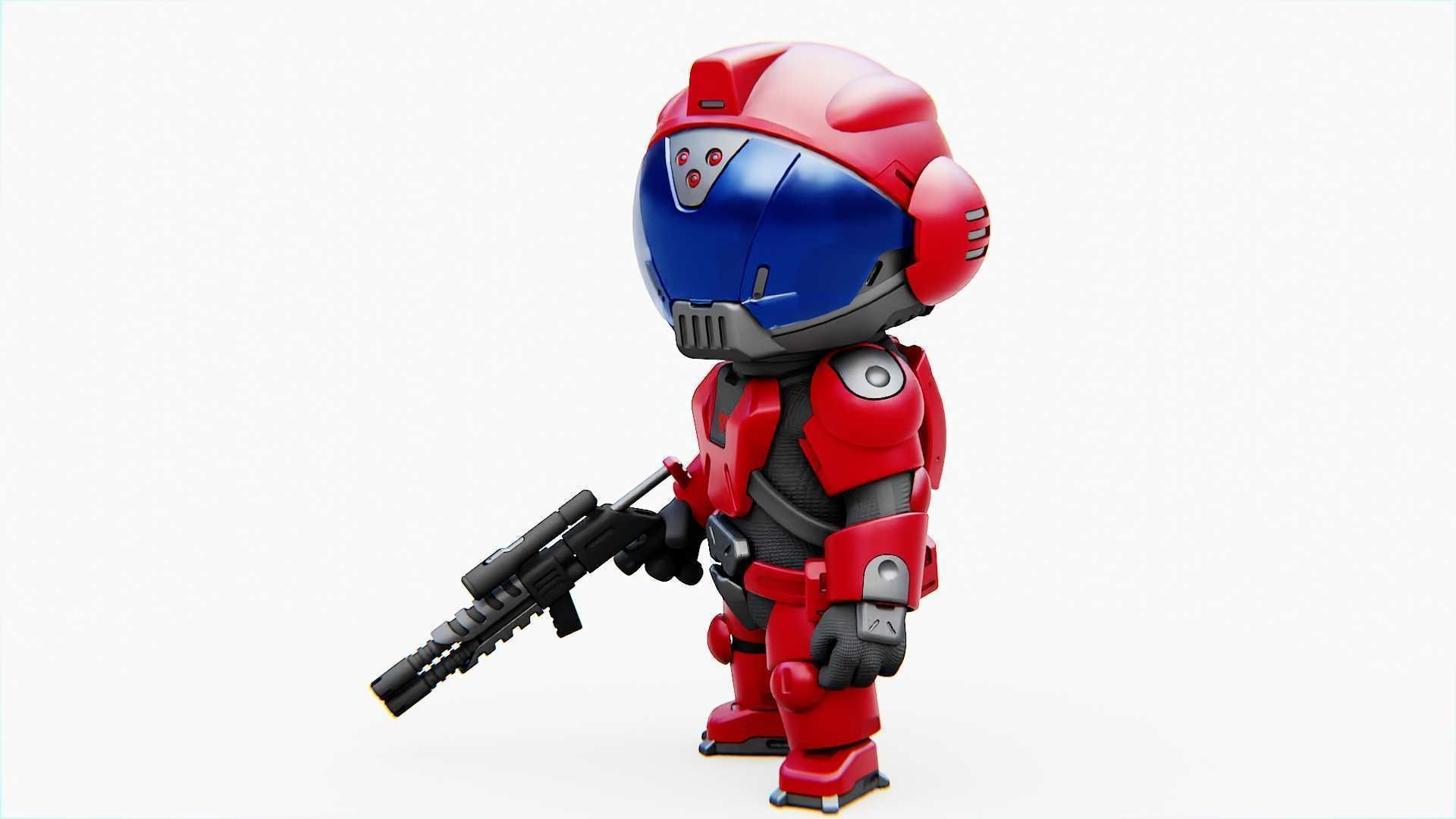 TOON TROOPER BCC-4  RIGGED 3D model_2