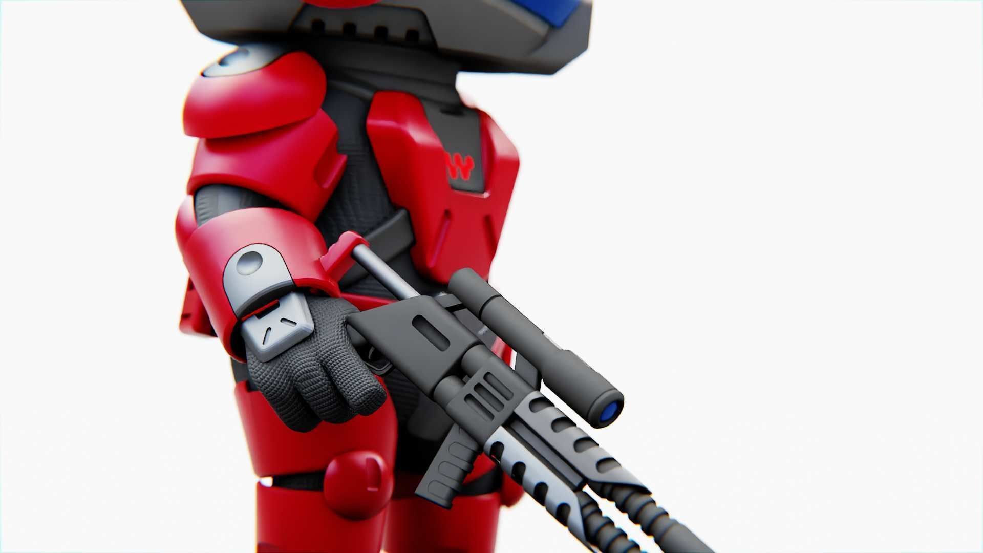 TOON TROOPER BCC-4  RIGGED 3D model_15