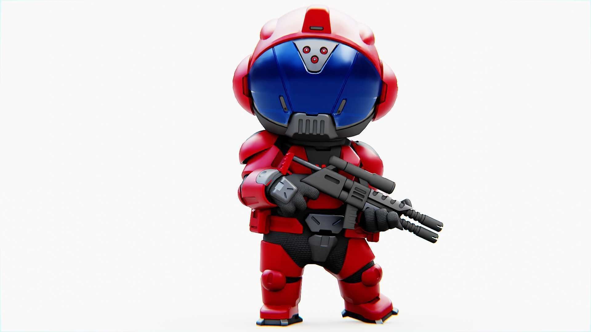 TOON TROOPER BCC-4  RIGGED 3D model_21