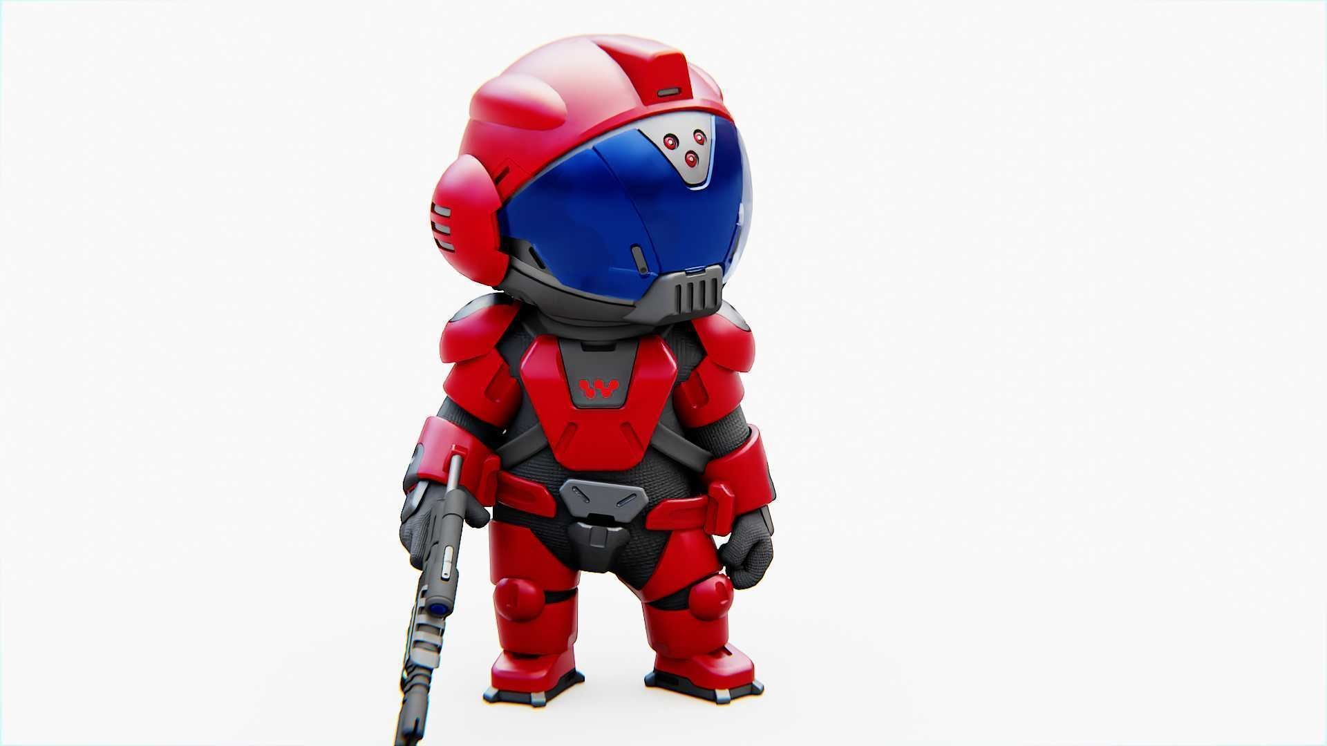 TOON TROOPER BCC-4  RIGGED 3D model_11