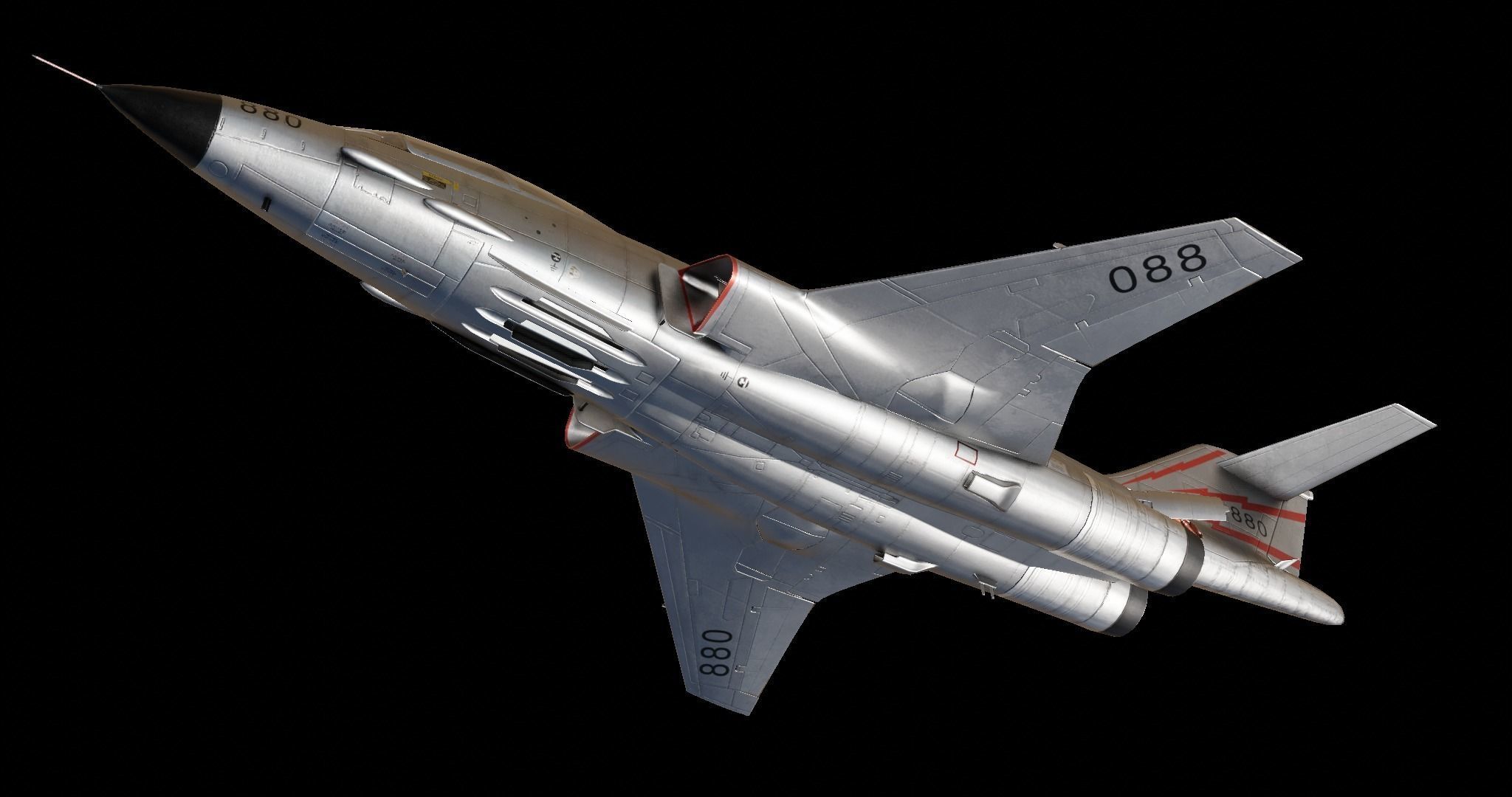 McDonnell F-101 Voodoo Low-poly 3D model_6