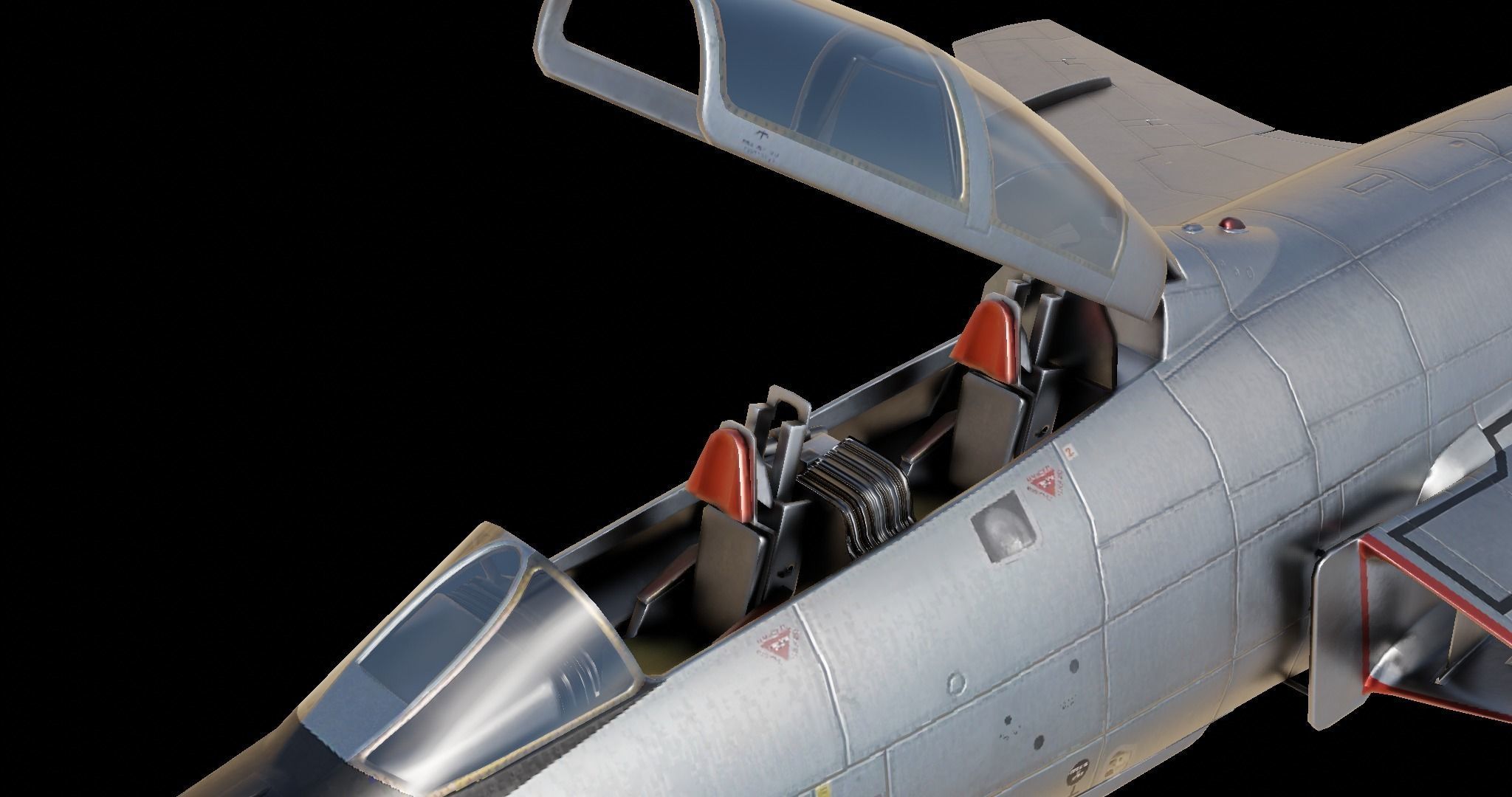 McDonnell F-101 Voodoo Low-poly 3D model_5