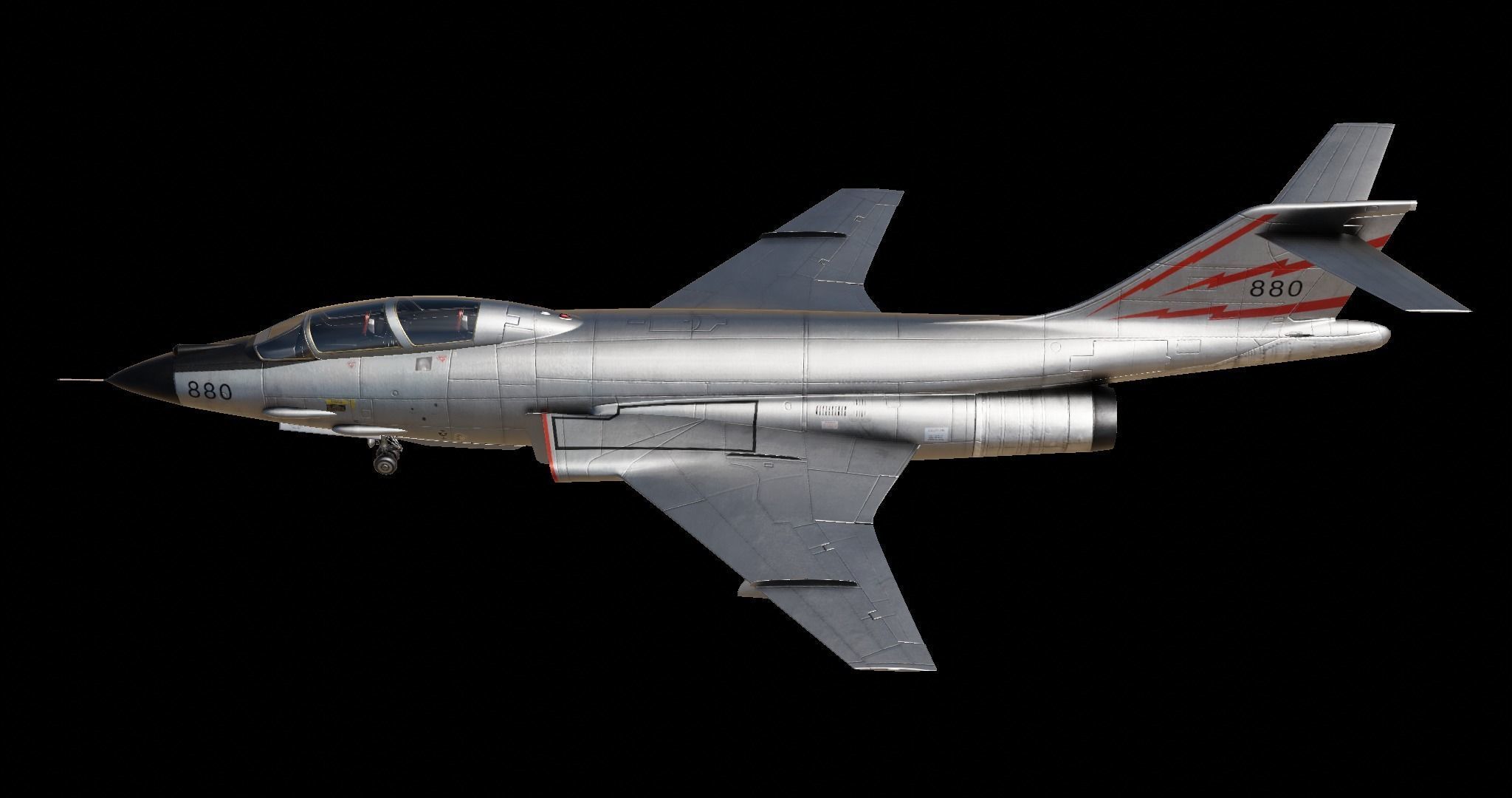 McDonnell F-101 Voodoo Low-poly 3D model_9