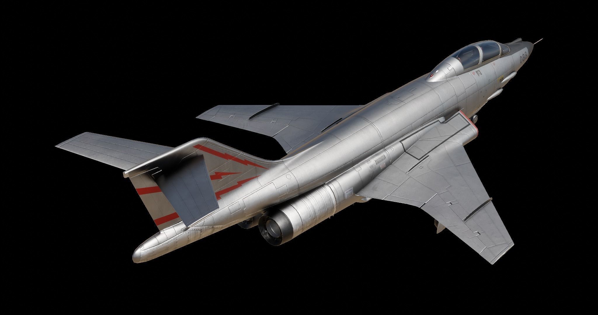 McDonnell F-101 Voodoo Low-poly 3D model_2