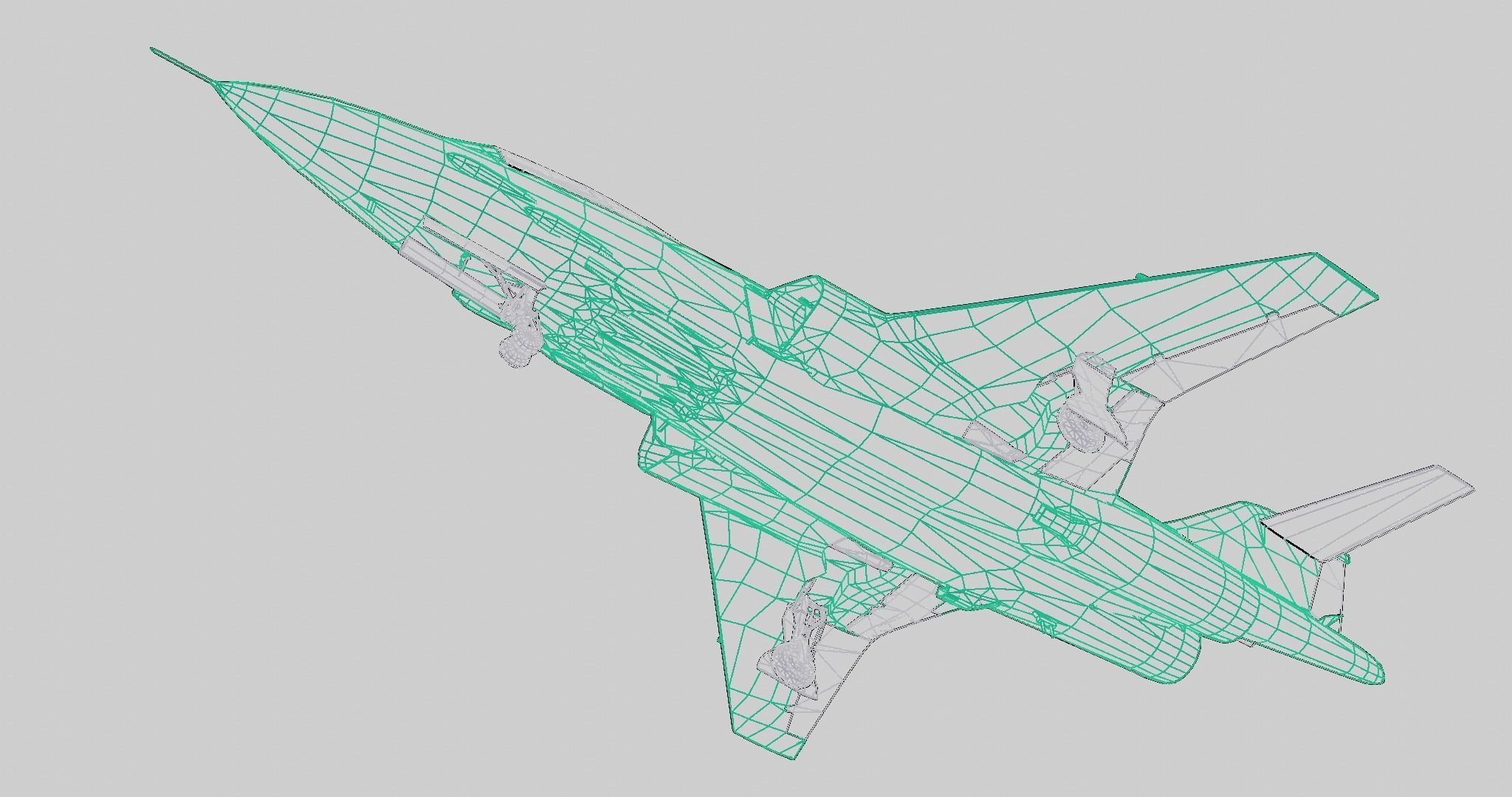 McDonnell F-101 Voodoo Low-poly 3D model_15
