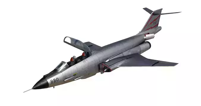 McDonnell F-101 Voodoo Low-poly 3D model
