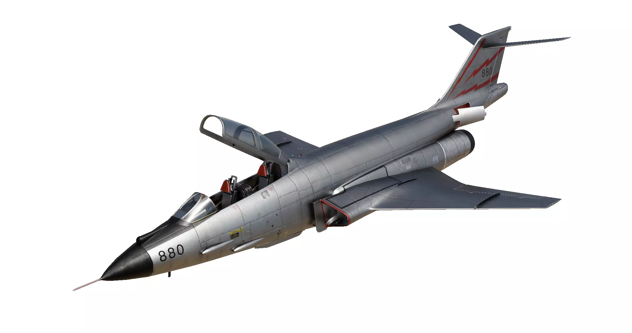 McDonnell F-101 Voodoo Low-poly 3D model_0
