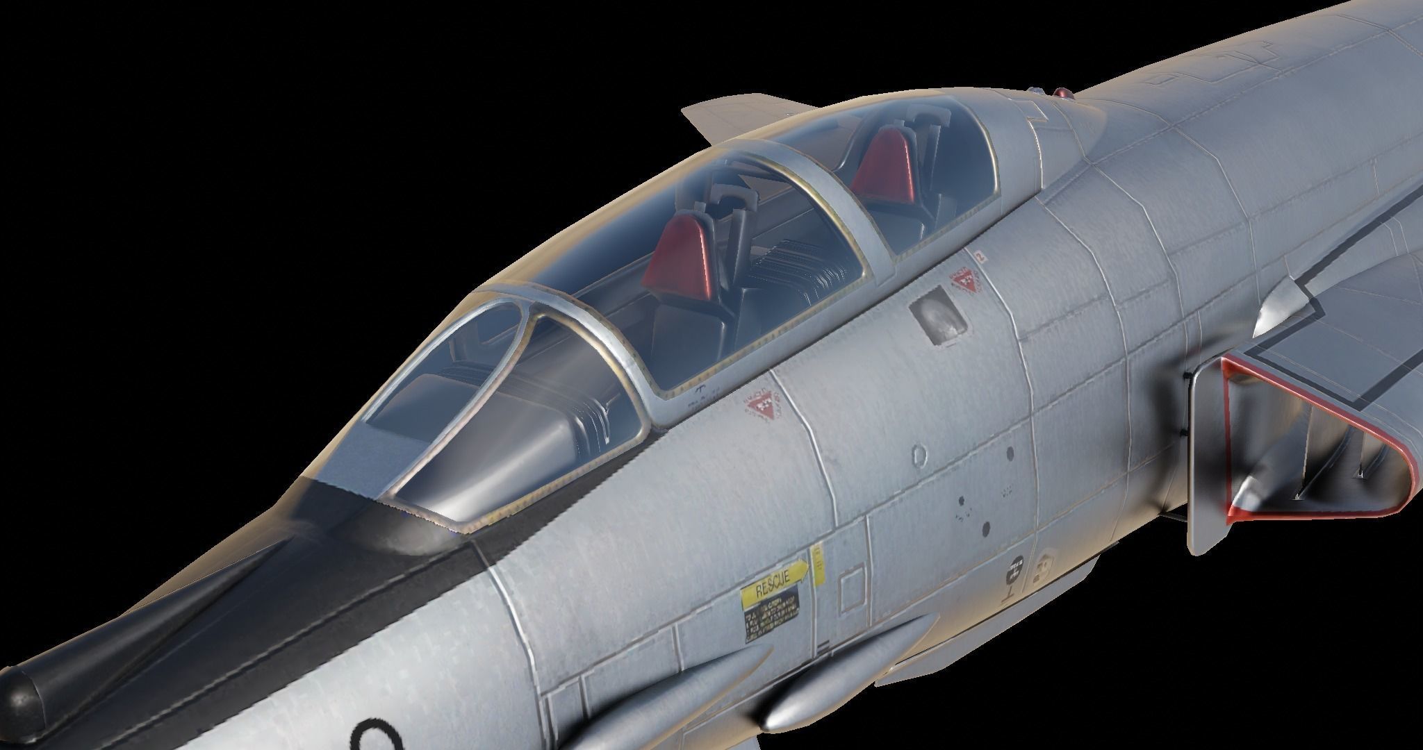 McDonnell F-101 Voodoo Low-poly 3D model_4
