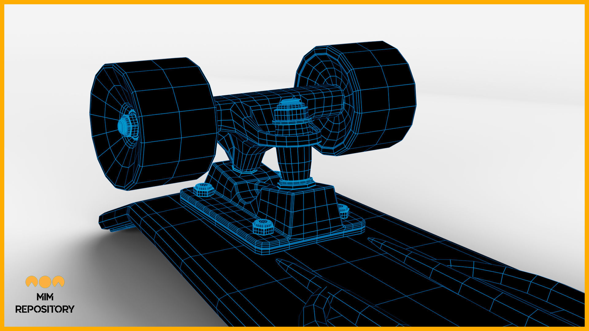 Penny Board Skateboard 3D model_4