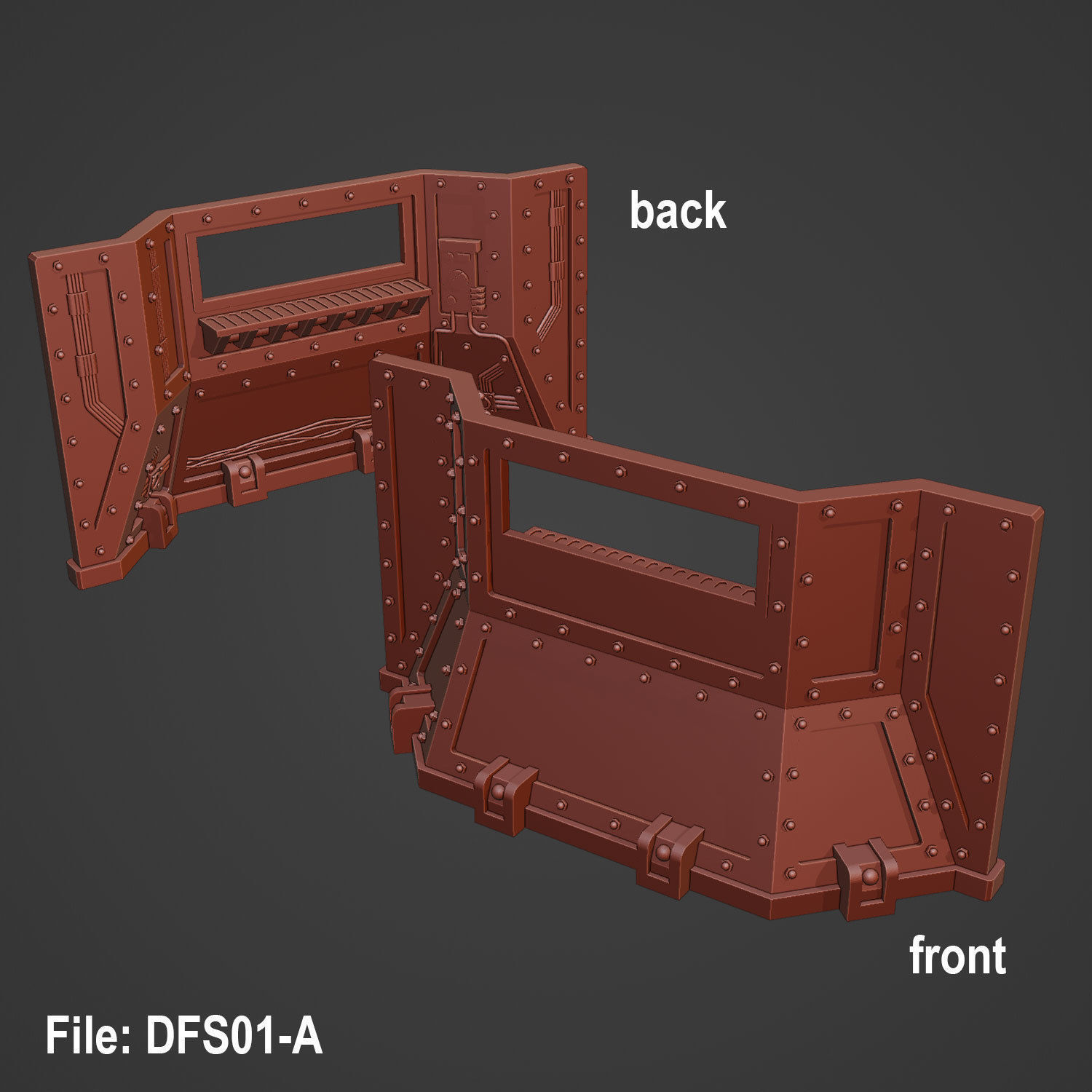 DEFENCE LINE SET - 14 PARTS 3D print model_1