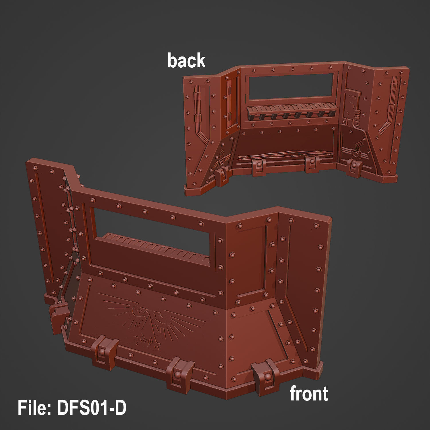 DEFENCE LINE SET - 14 PARTS 3D print model_4