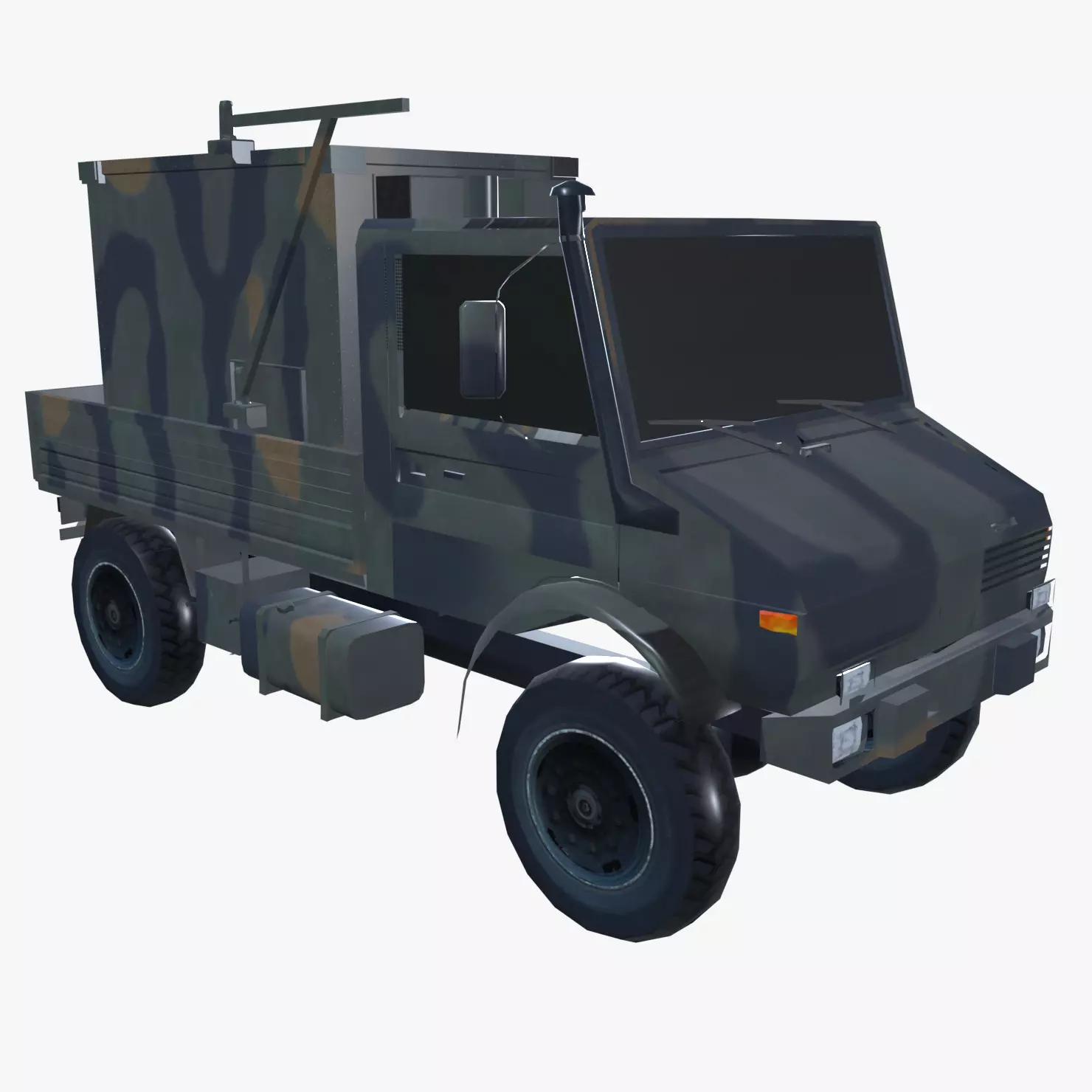 Low Poly Daimler Benz Unimog Low-poly 3D model