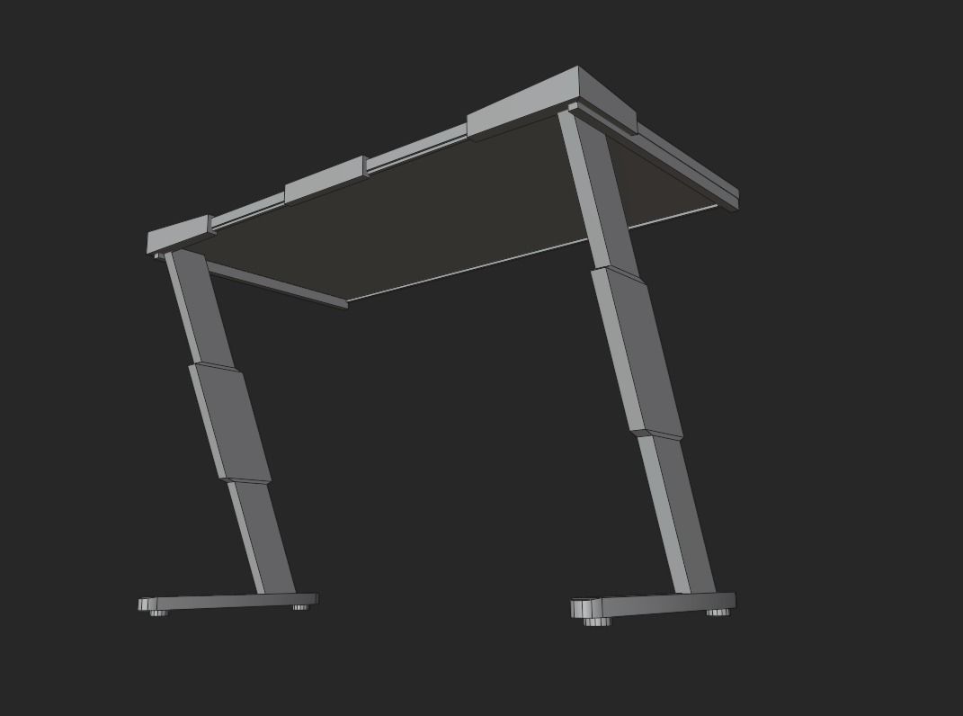 Rgb gaming desk gaming table lowpoly game ready 3d model  Low-poly 3D model_6