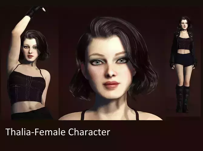 Thalia-Female character 3D model