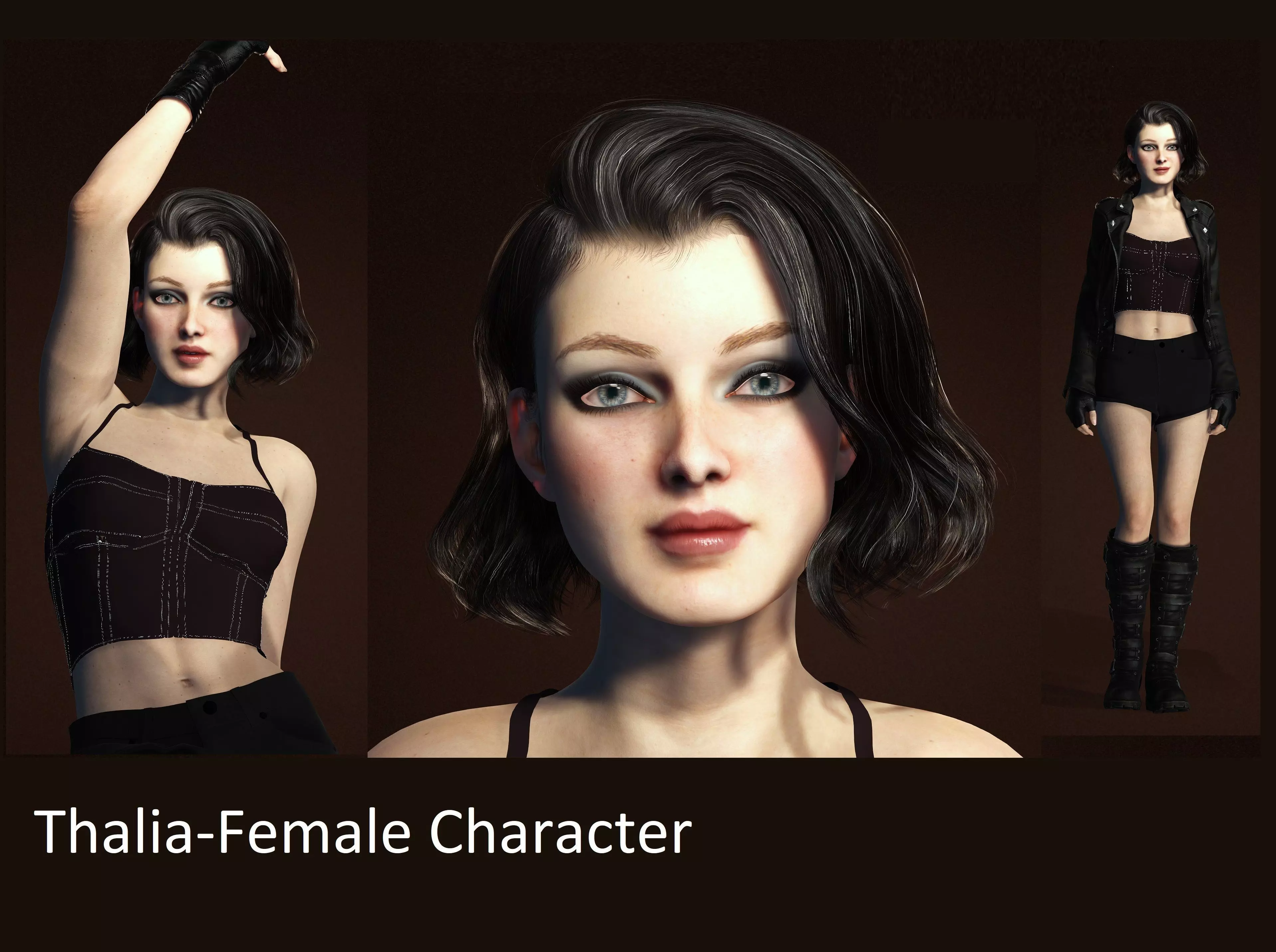 Thalia-Female character 3D model_0