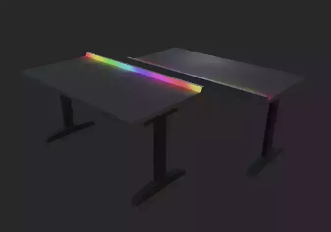 Rgb gaming desk gaming table lowpoly game ready Low-poly  Low-poly 3D model