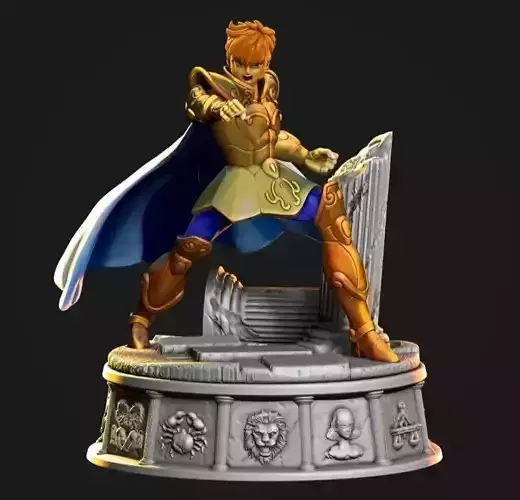 SAINT SEIYA LEO GOLD SAINT AIOLIA STATUE 3D print model