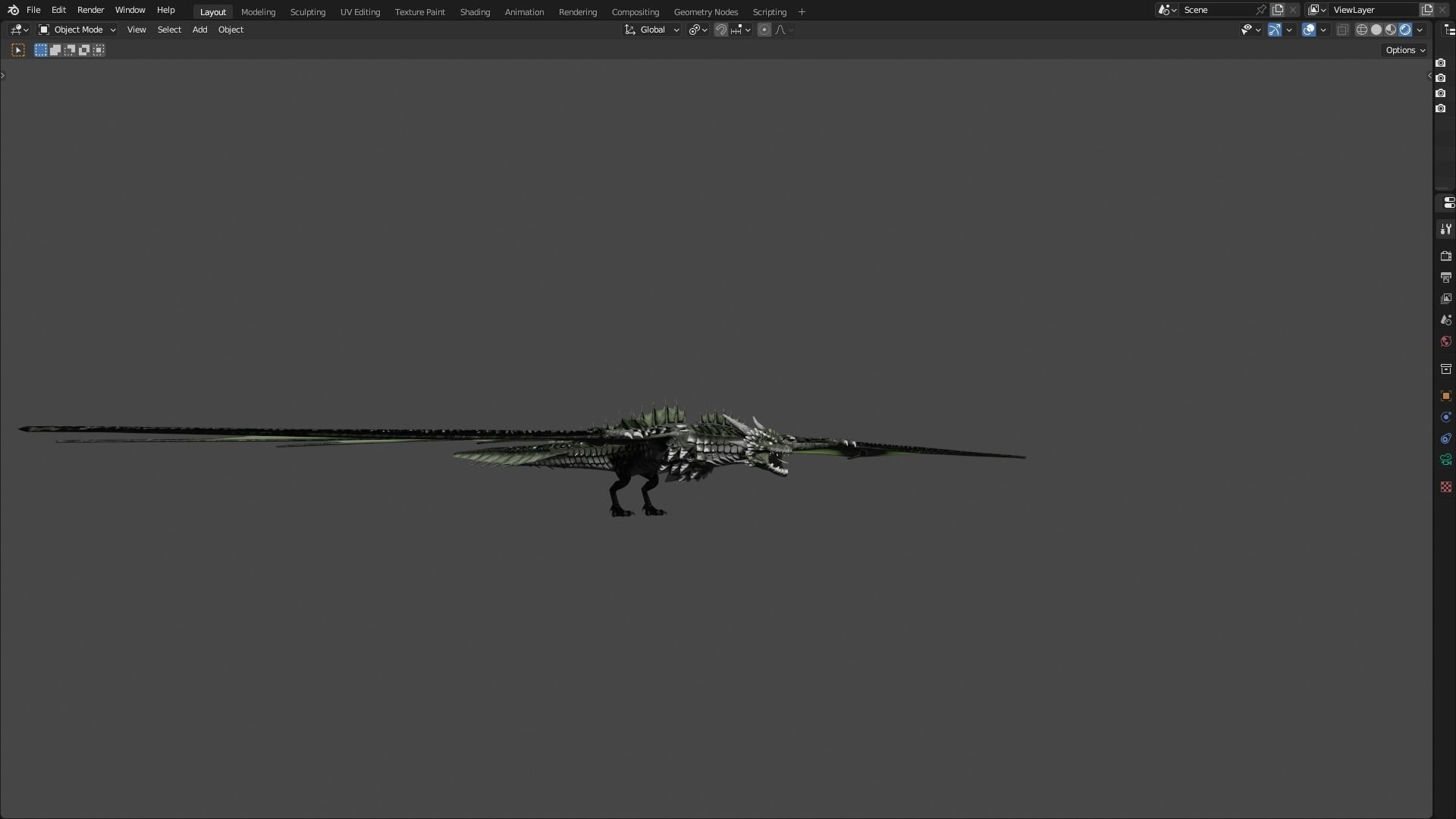 Low Poly Wyvern Dragon Animated Model Low-poly 3D model_76