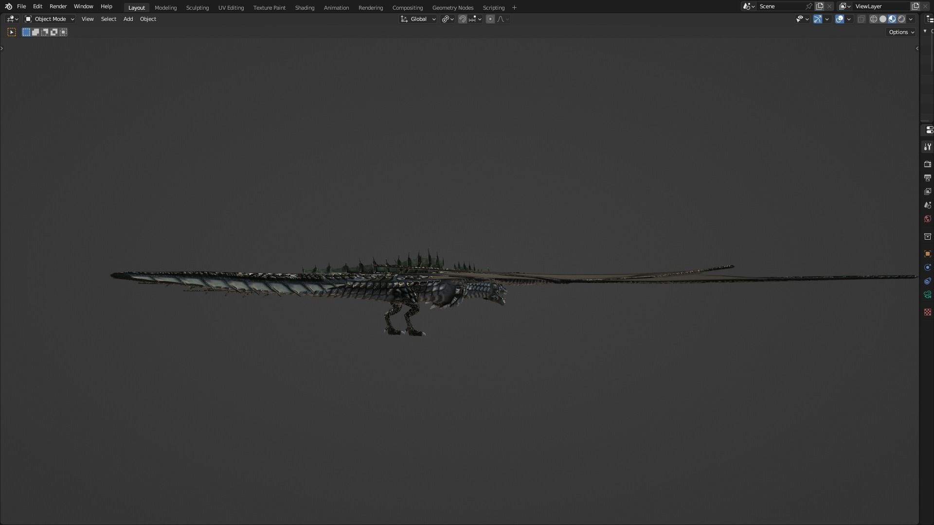 Low Poly Wyvern Dragon Animated Model Low-poly 3D model_50