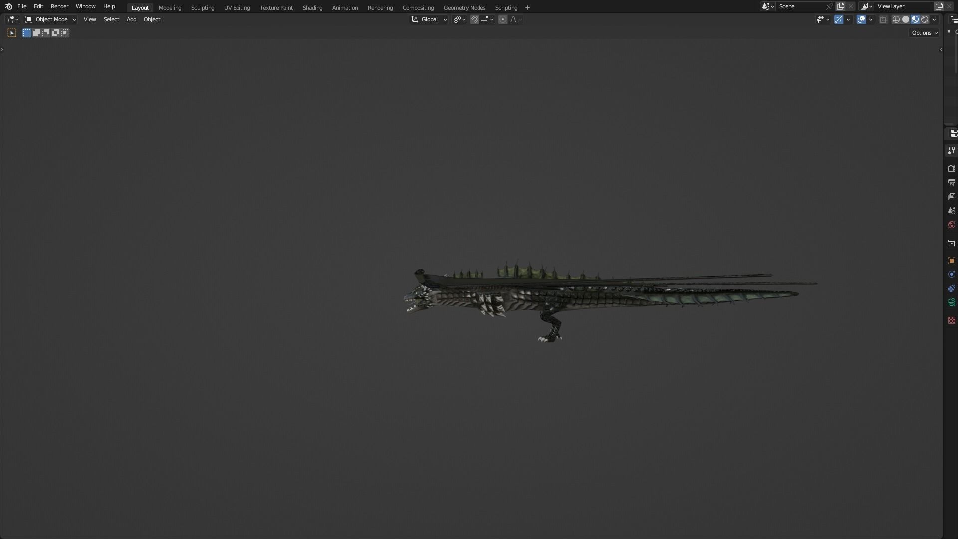 Low Poly Wyvern Dragon Animated Model Low-poly 3D model_47