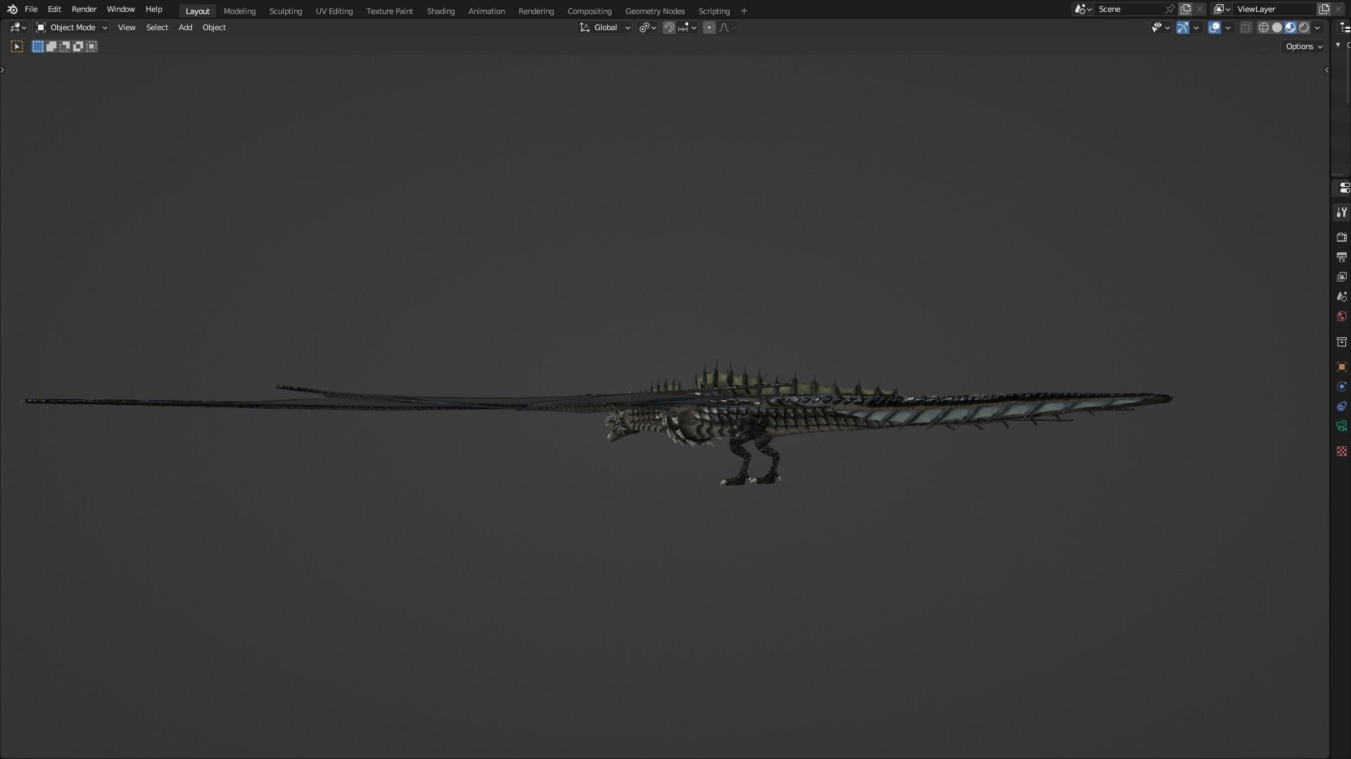 Low Poly Wyvern Dragon Animated Model Low-poly 3D model_48