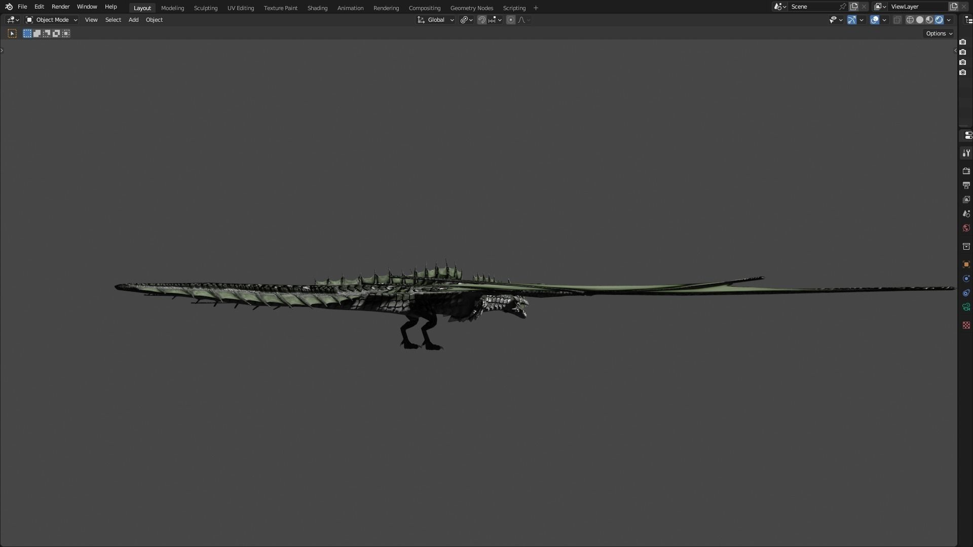 Low Poly Wyvern Dragon Animated Model Low-poly 3D model_74