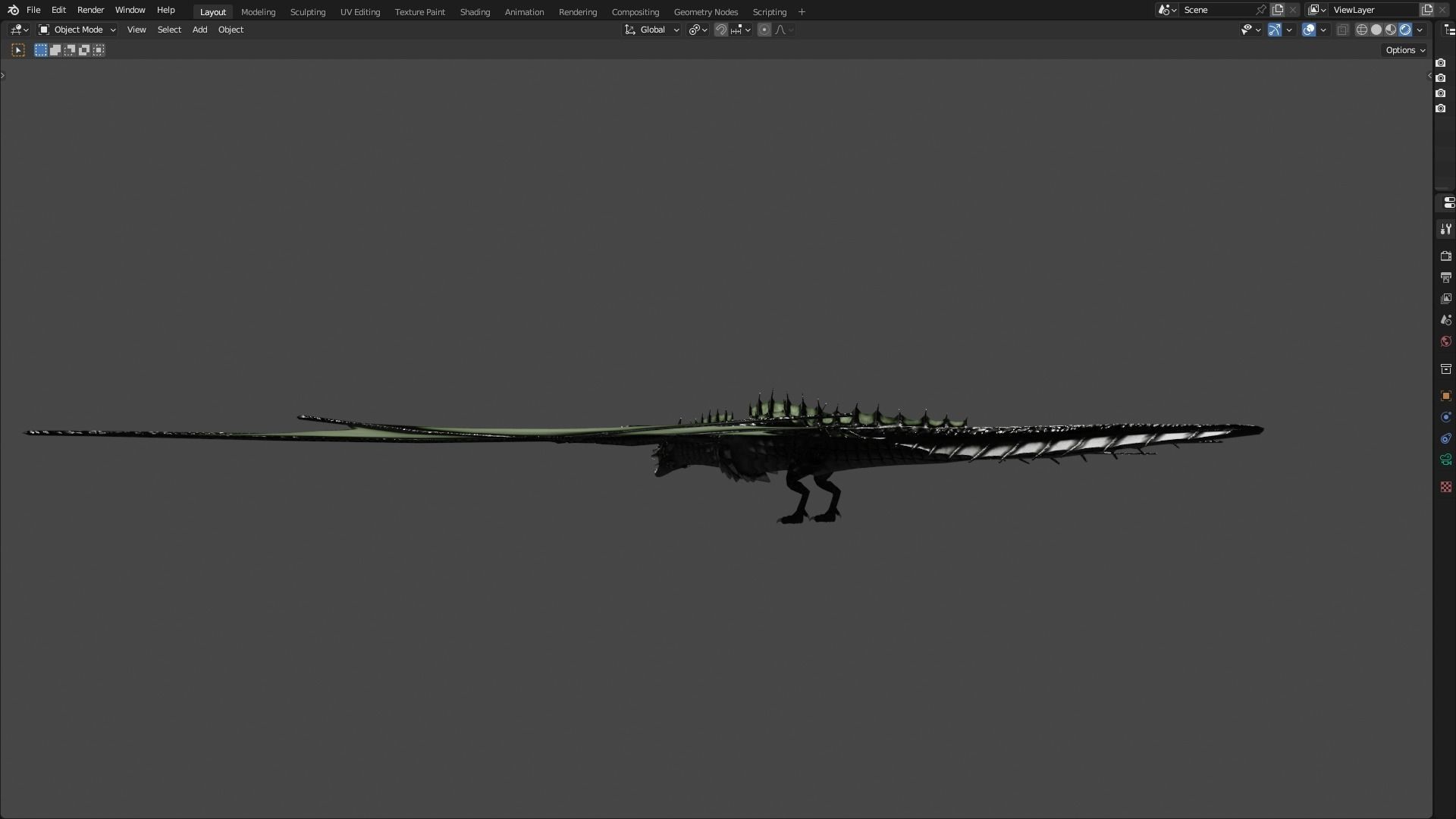 Low Poly Wyvern Dragon Animated Model Low-poly 3D model_72