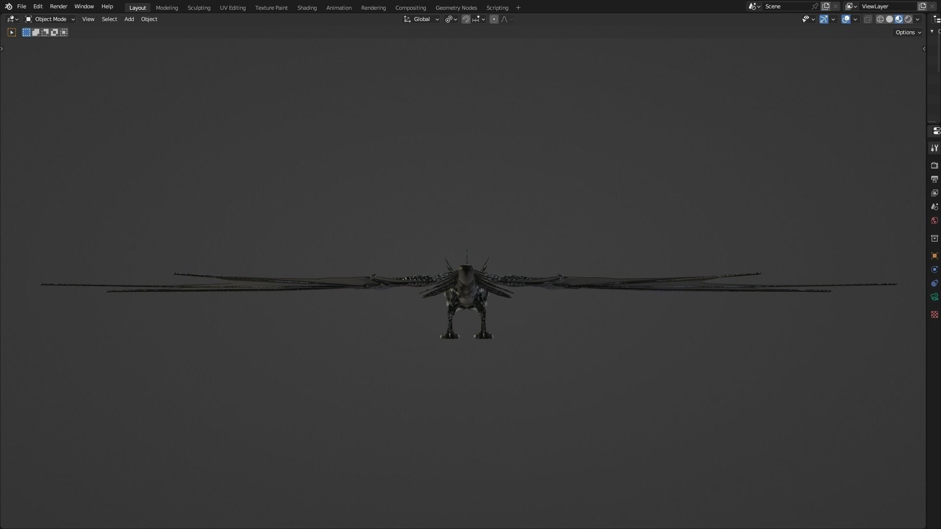 Low Poly Wyvern Dragon Animated Model Low-poly 3D model_49