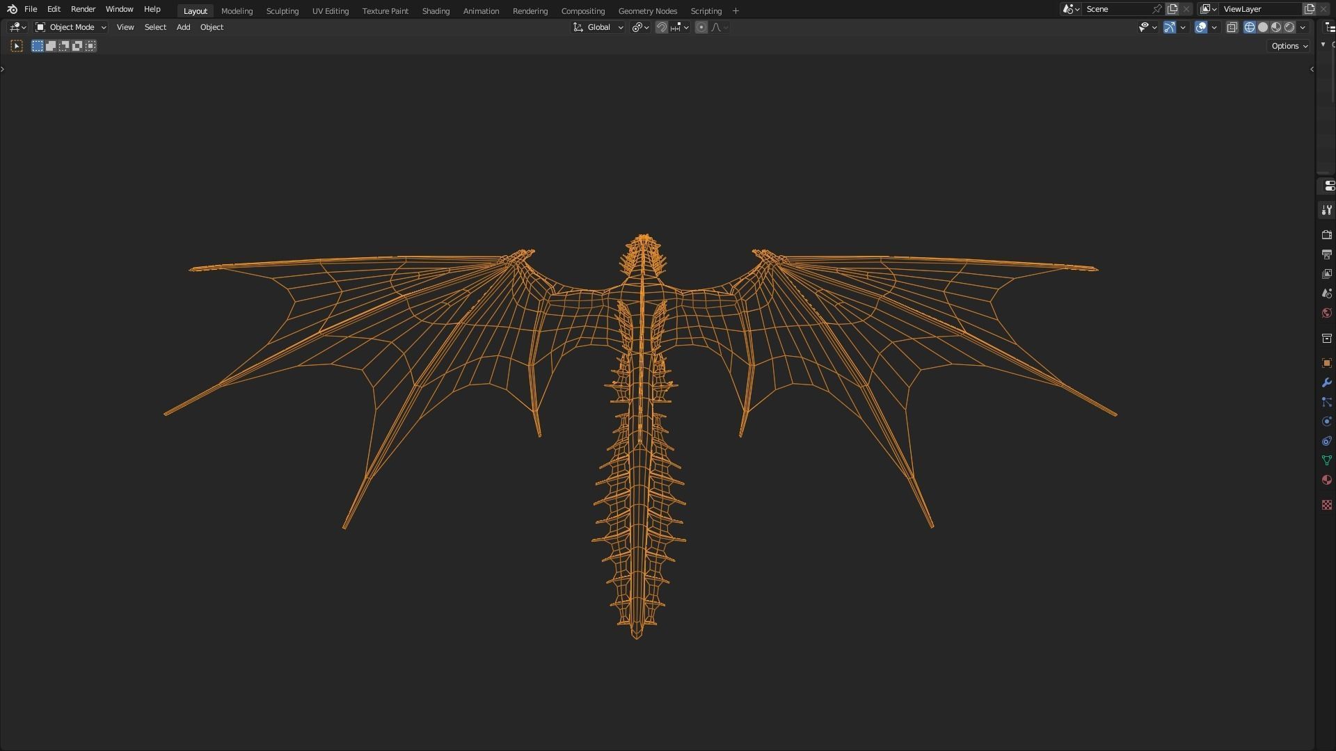 Low Poly Wyvern Dragon Animated Model Low-poly 3D model_34