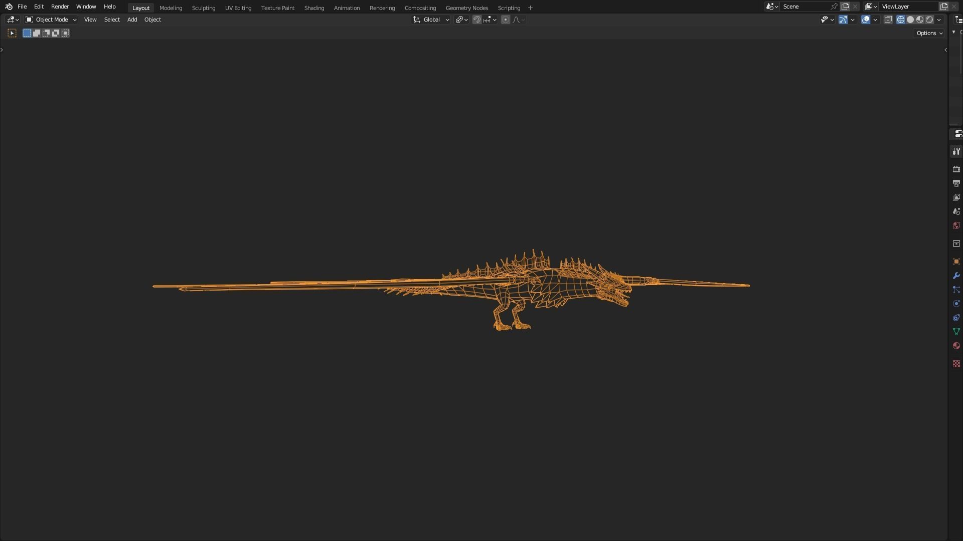 Low Poly Wyvern Dragon Animated Model Low-poly 3D model_29