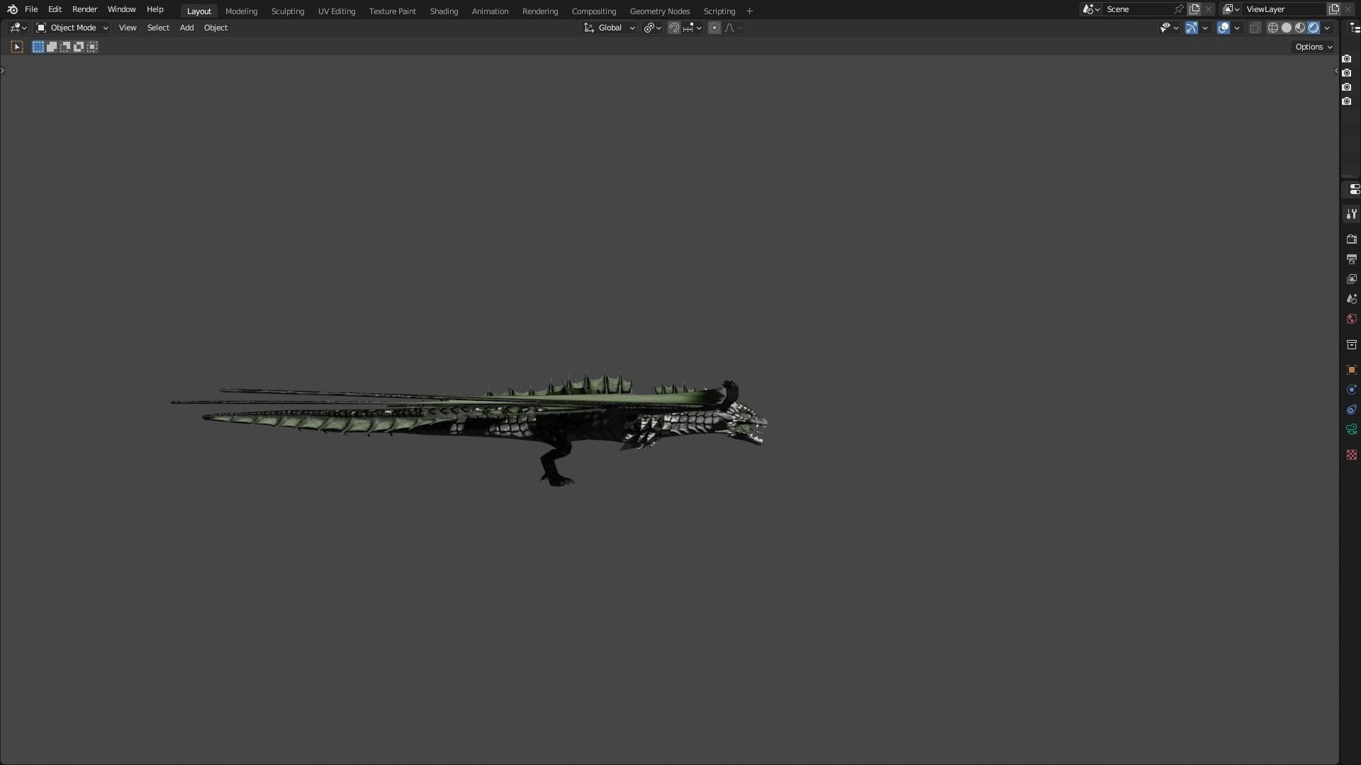 Low Poly Wyvern Dragon Animated Model Low-poly 3D model_75