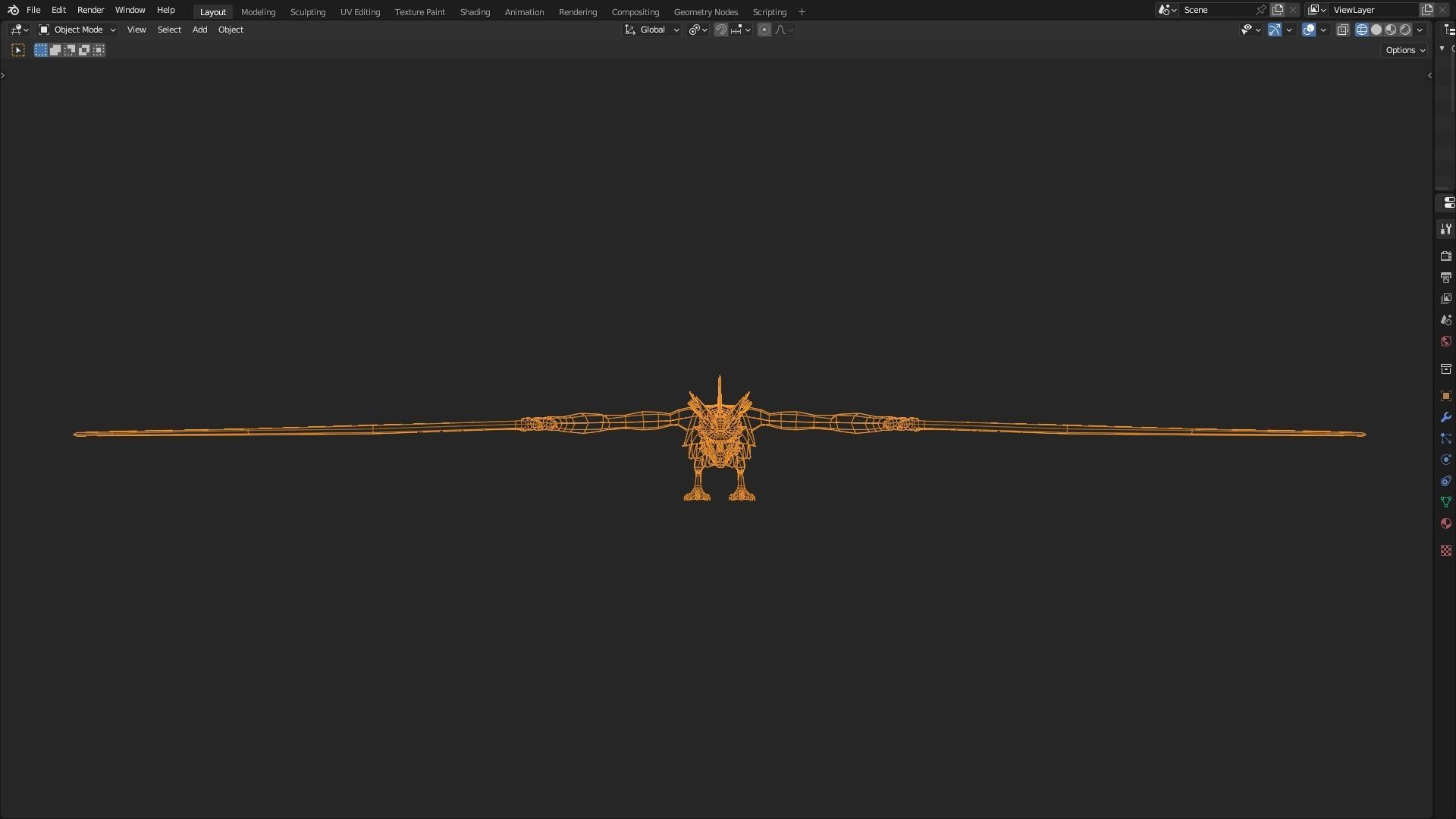 Low Poly Wyvern Dragon Animated Model Low-poly 3D model_22