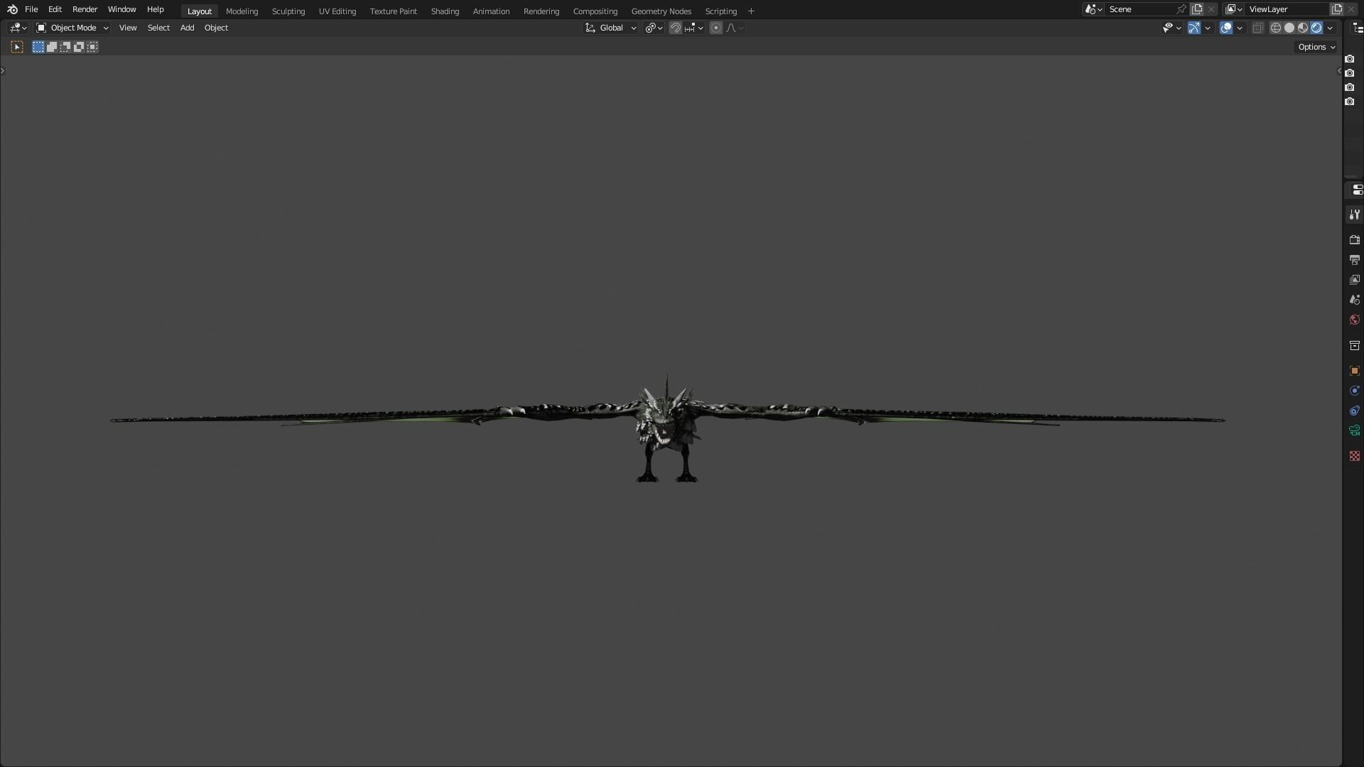 Low Poly Wyvern Dragon Animated Model Low-poly 3D model_69