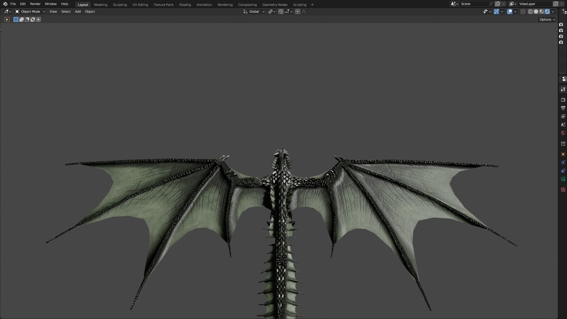 Low Poly Wyvern Dragon Animated Model Low-poly 3D model_81