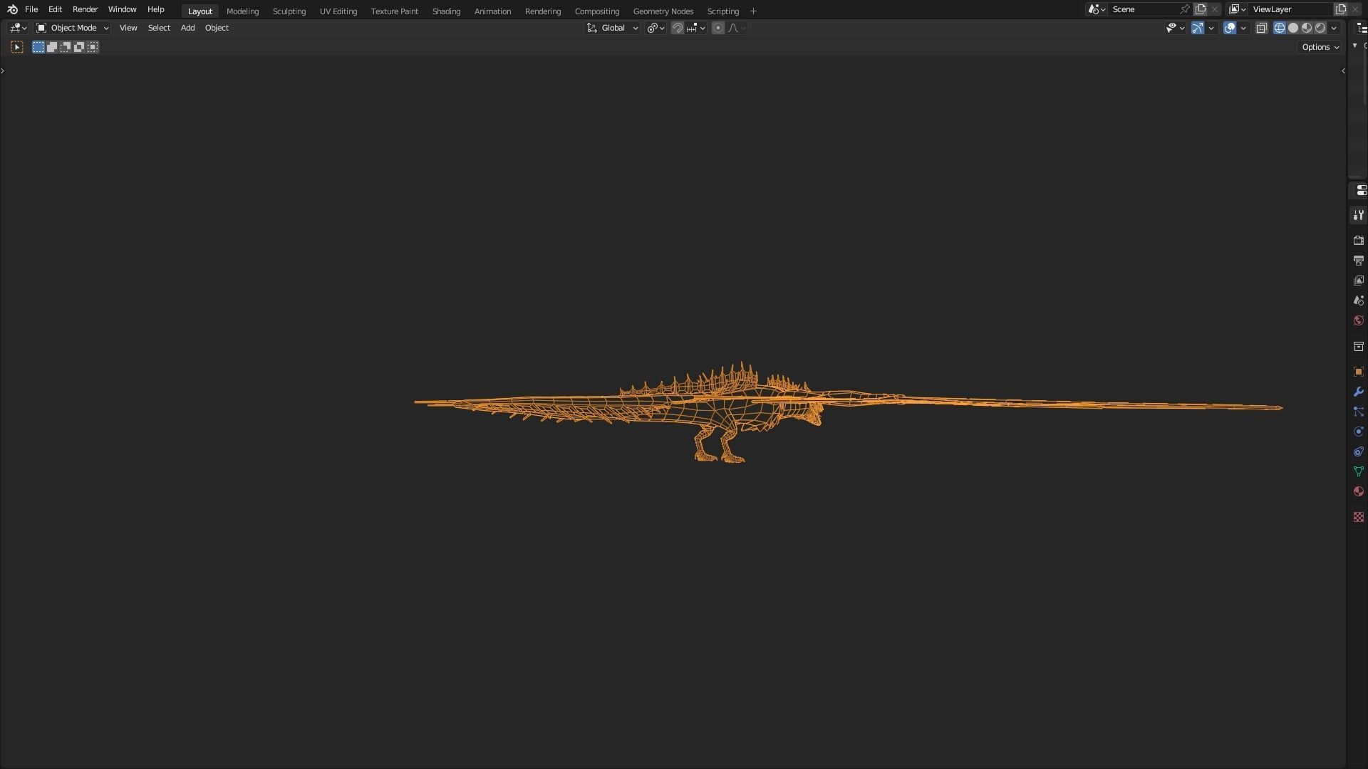 Low Poly Wyvern Dragon Animated Model Low-poly 3D model_27