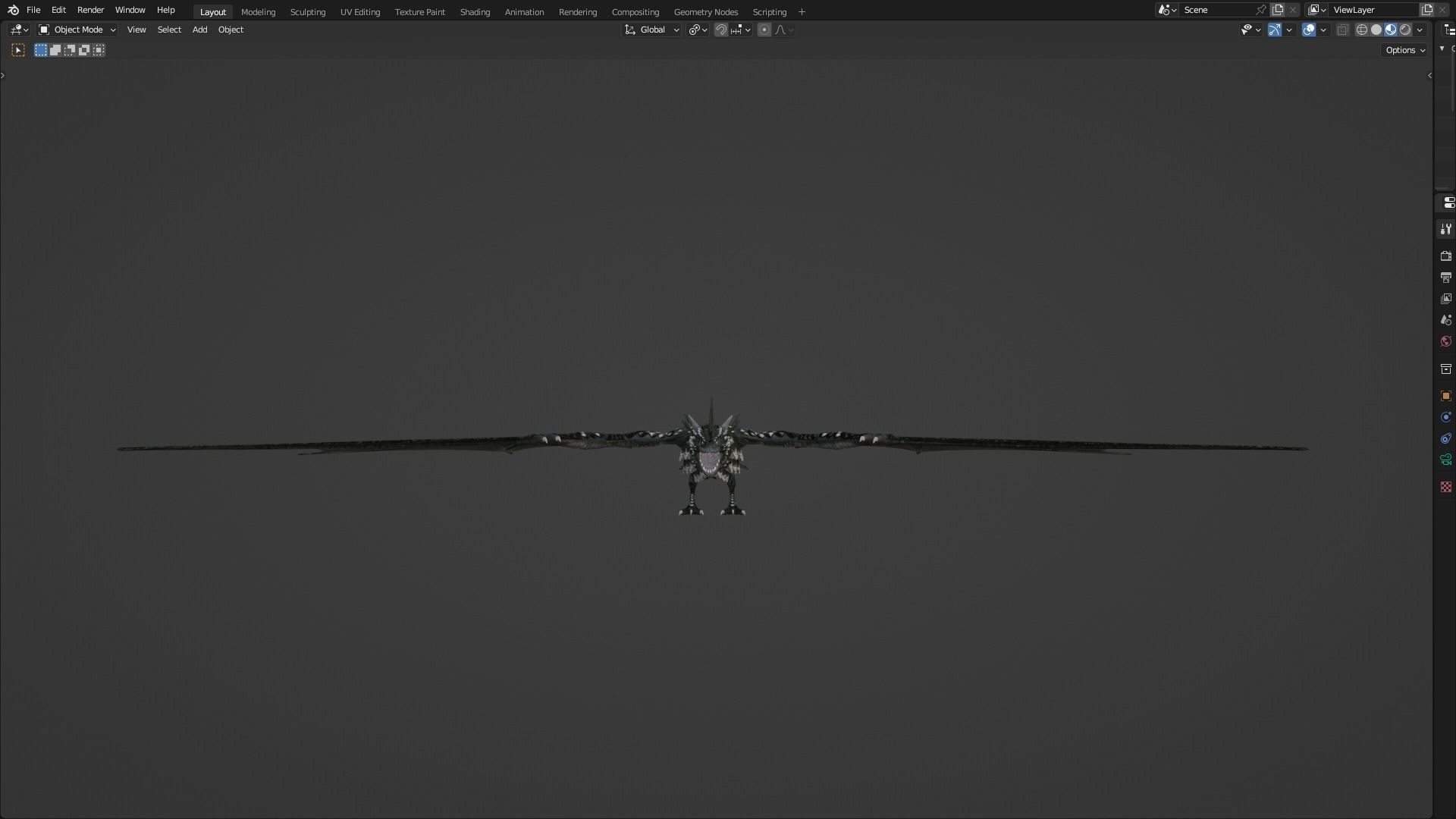 Low Poly Wyvern Dragon Animated Model Low-poly 3D model_45