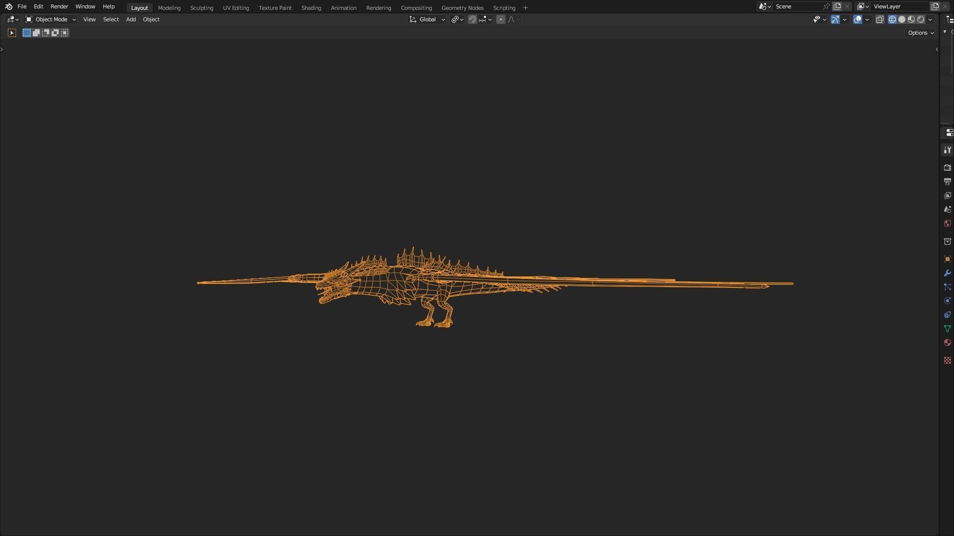 Low Poly Wyvern Dragon Animated Model Low-poly 3D model_23